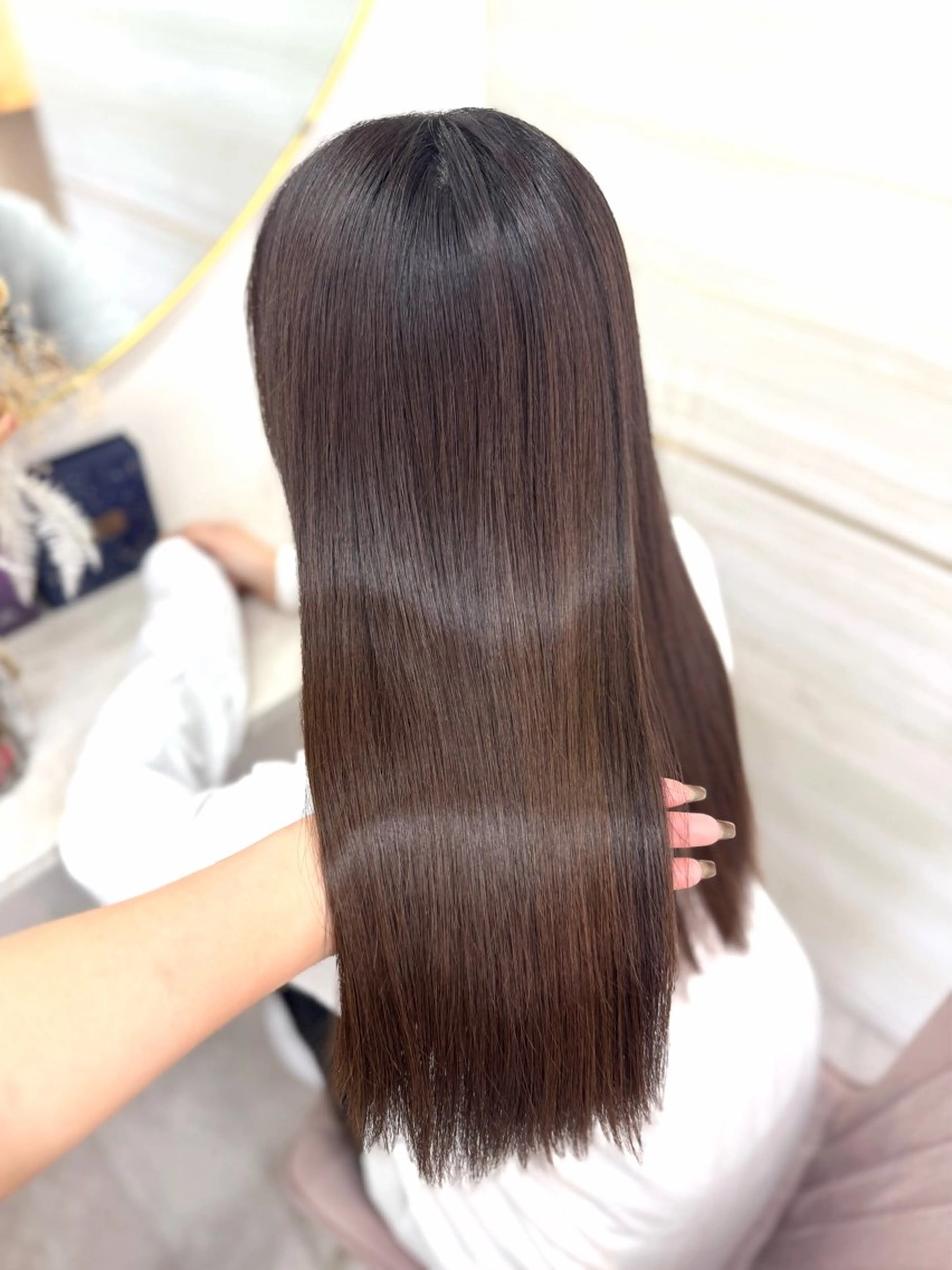 ロング カラー カット ヘアカラー トリートメント 🩶鈴木茉奈🩶艶髪 /透明感/暖色カラーのヘアスタイル