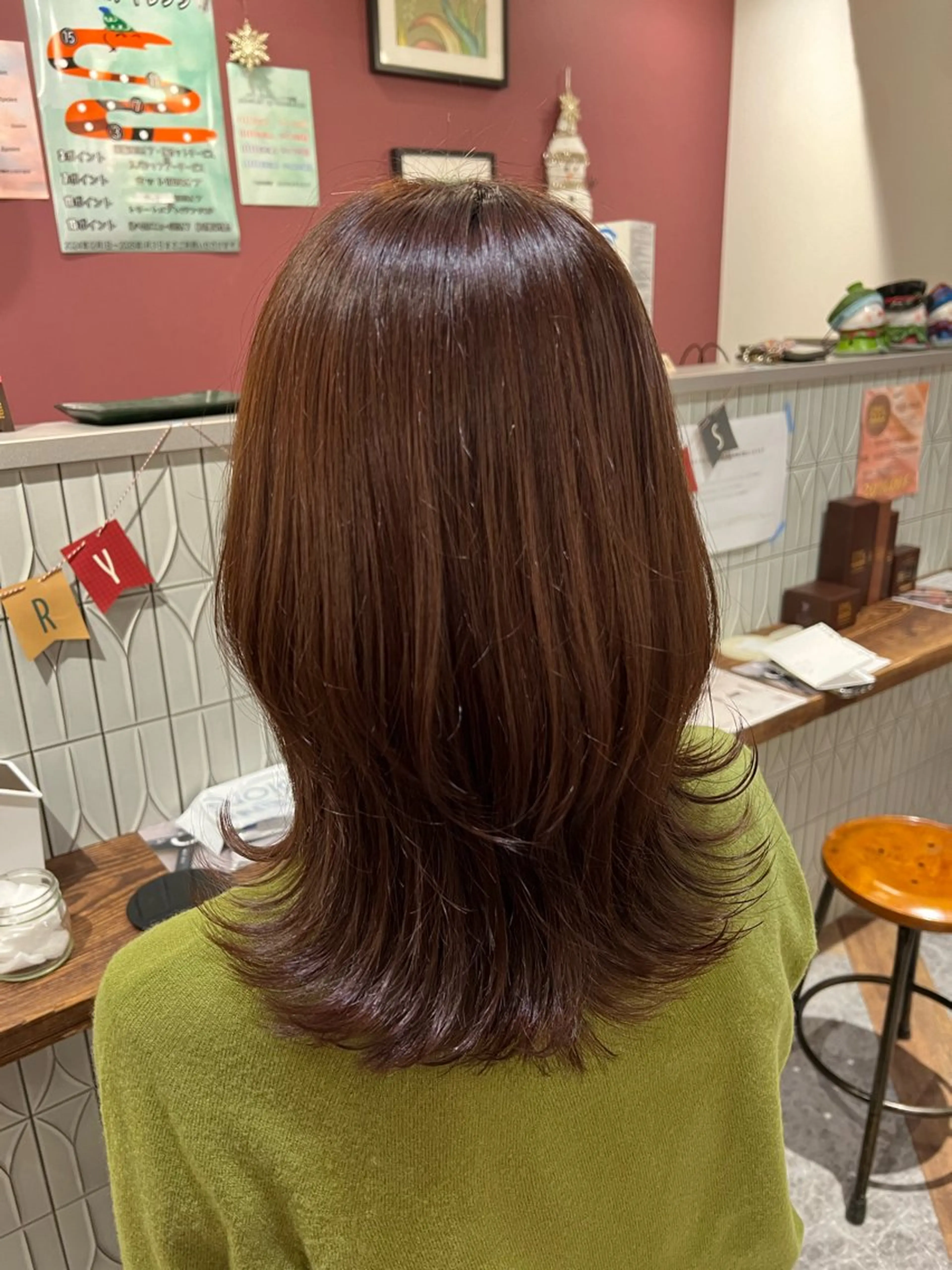 セミロング カラー 韓国スタイル🇰🇷 annaのヘアスタイル