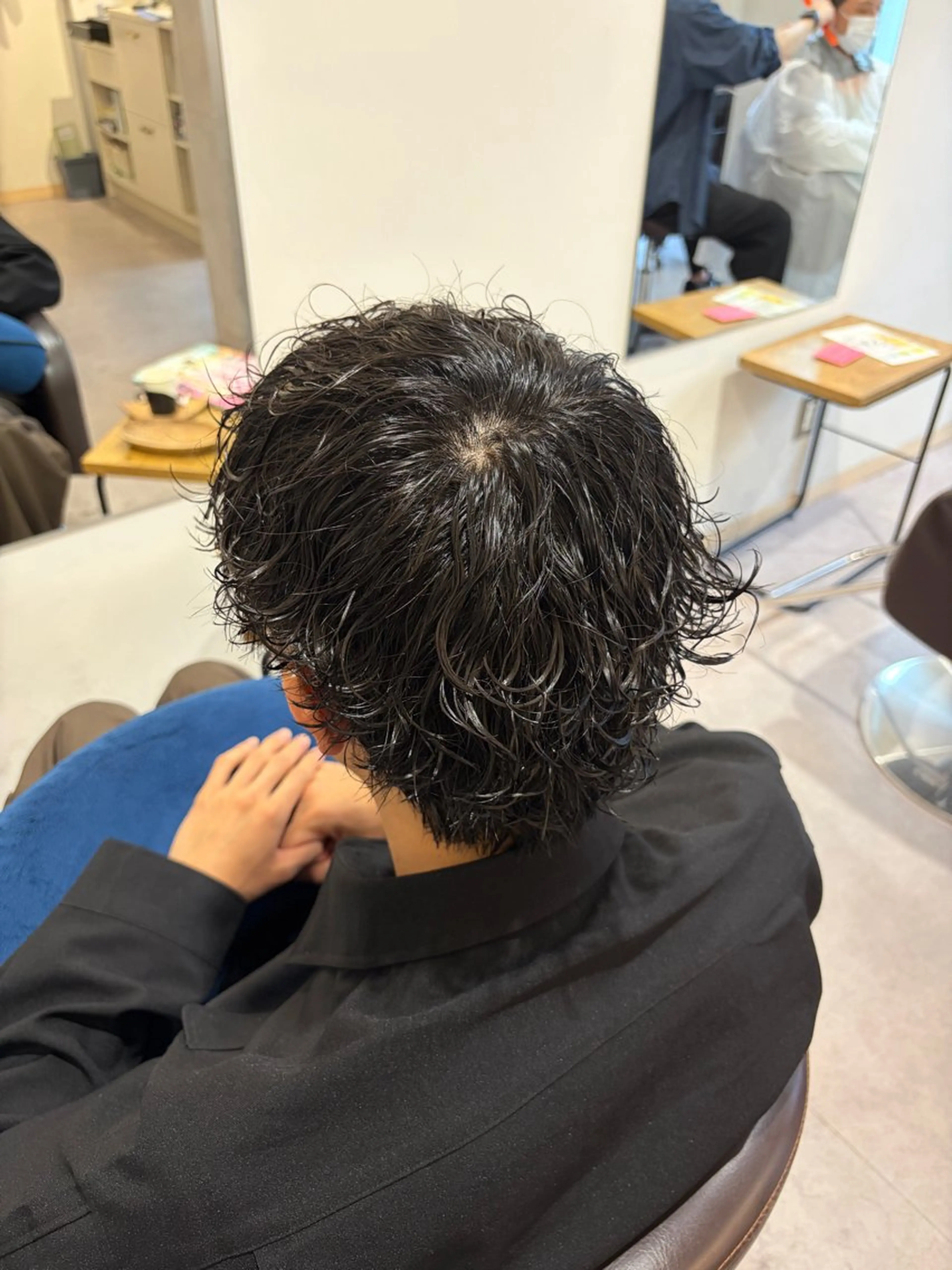 パーマ メンズ カット パーマ 荒井 茉凜のヘアスタイル