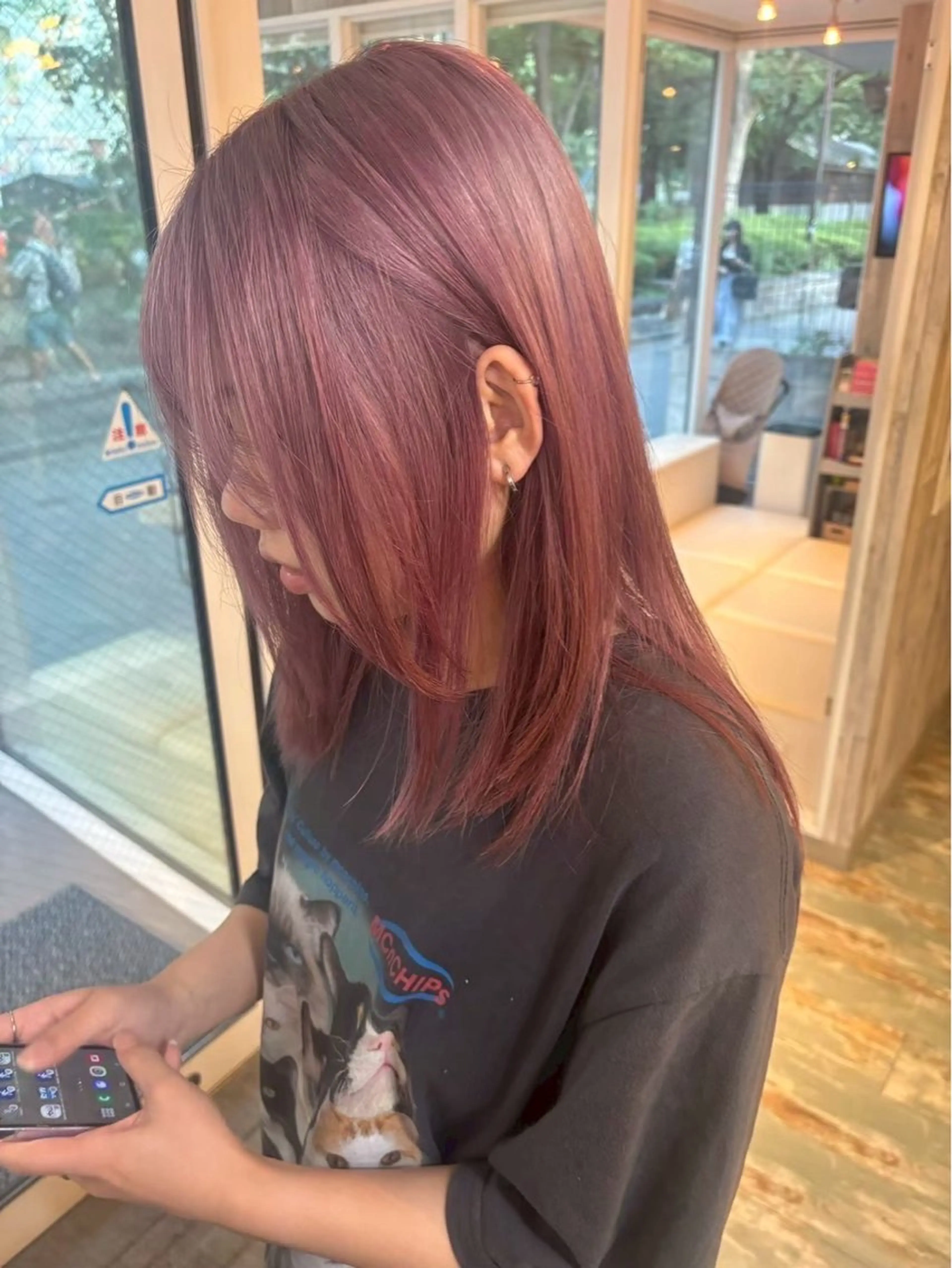 ミディアム カラー カラーモデル募集 💗崎山　莉里香💗のヘアスタイル