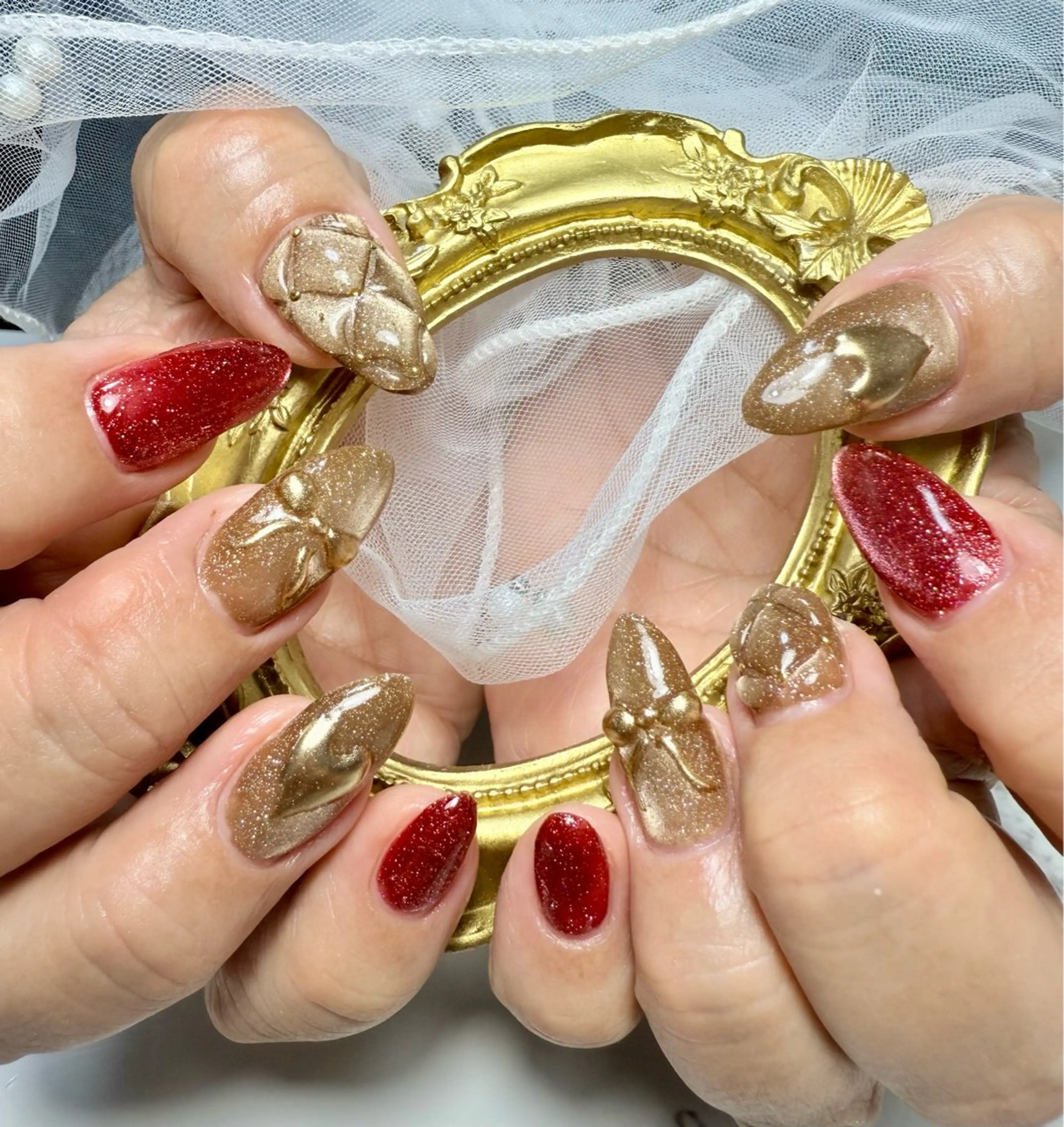 ネイル アートネイル チークネイル フラッシュネイル フラッシュマグ フレンチネイル Mai’s nailのネイルデザイン