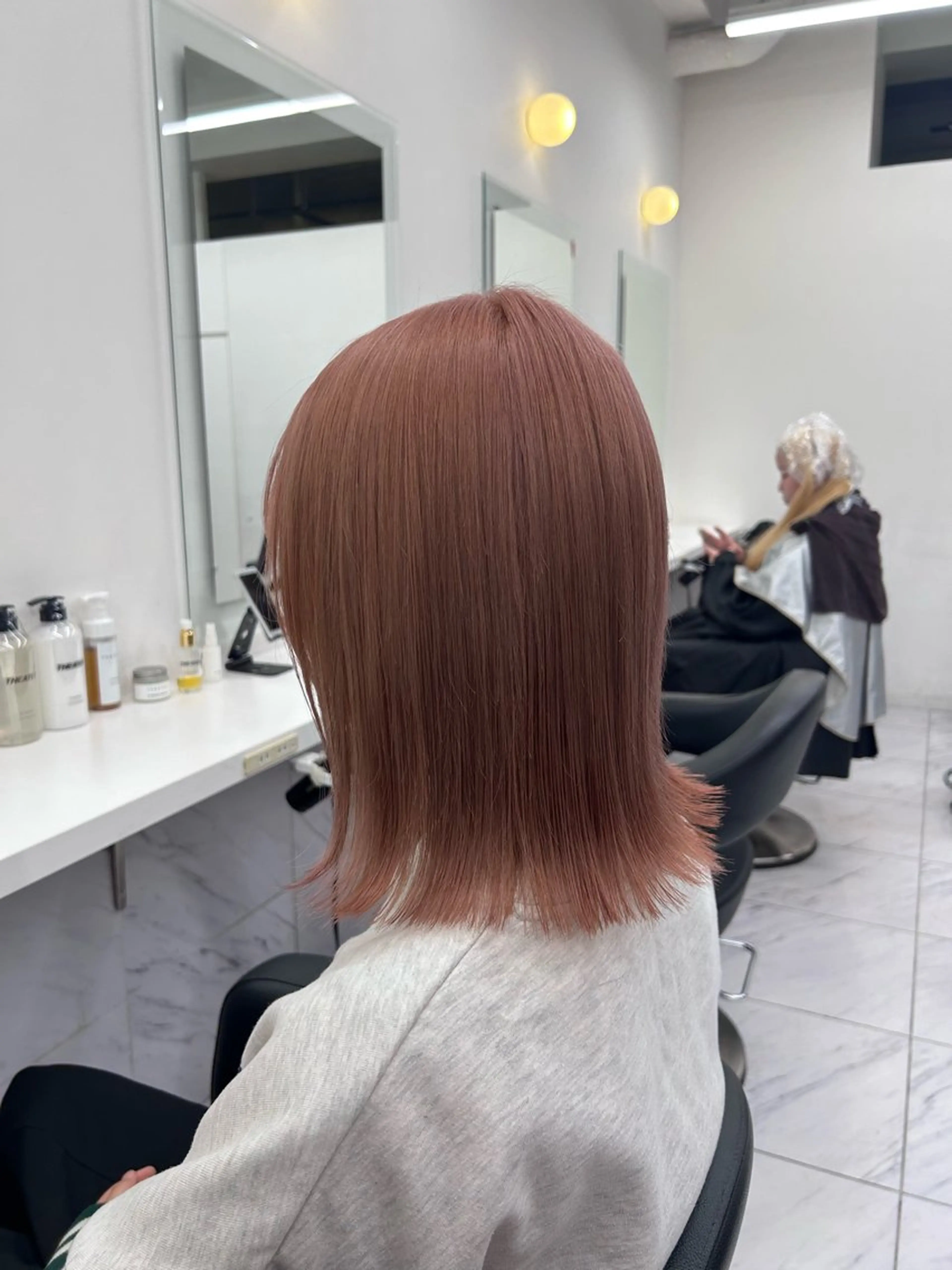 ミディアム カラー パーマ ヘアアレンジ メンズ キッズ ブリーチなしカラー/ ブラウン/レイヤーのヘアスタイル