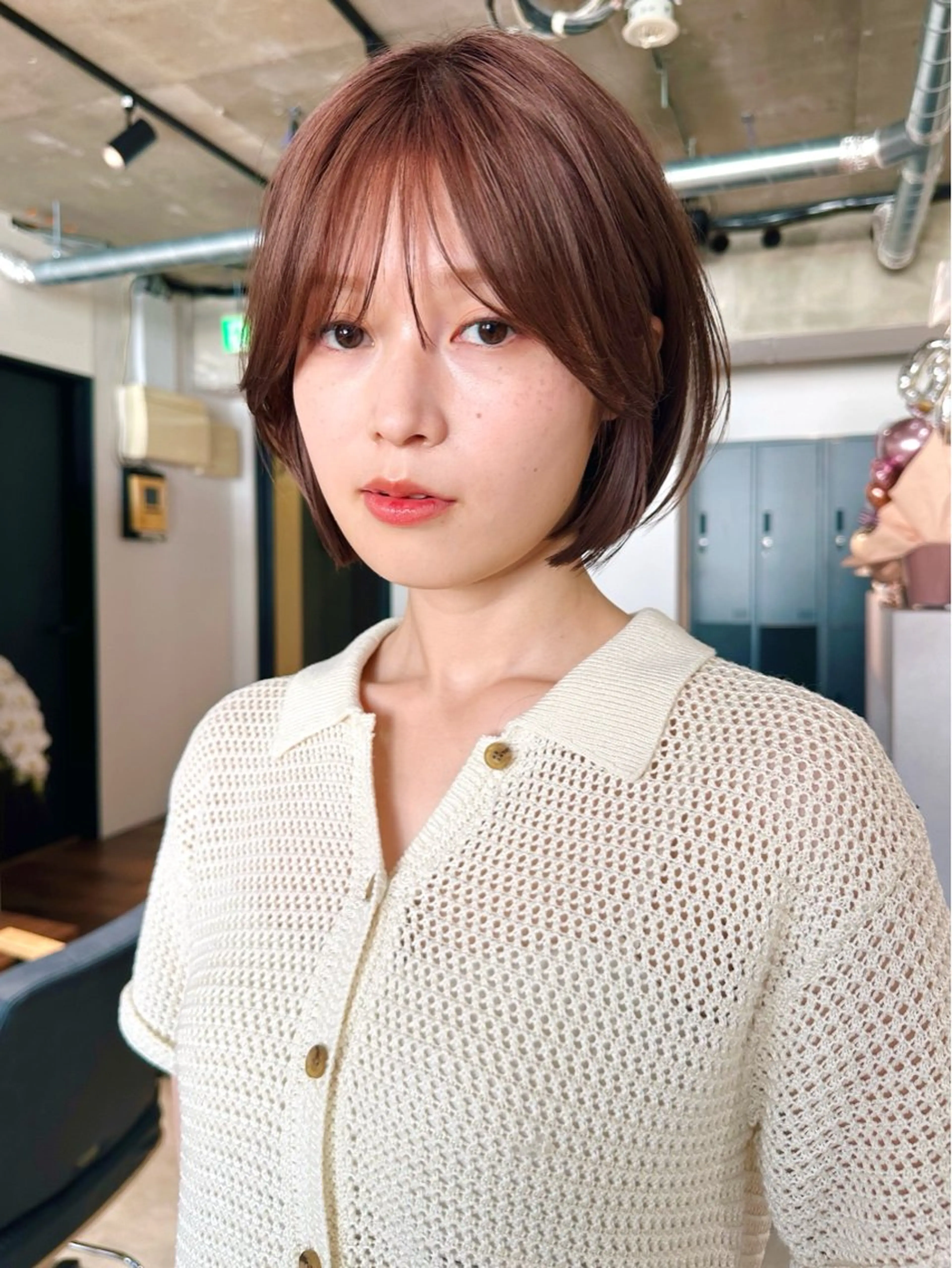 ショート カラー パーマ kazuki【顔周り ×レイヤーカット】のヘアスタイル