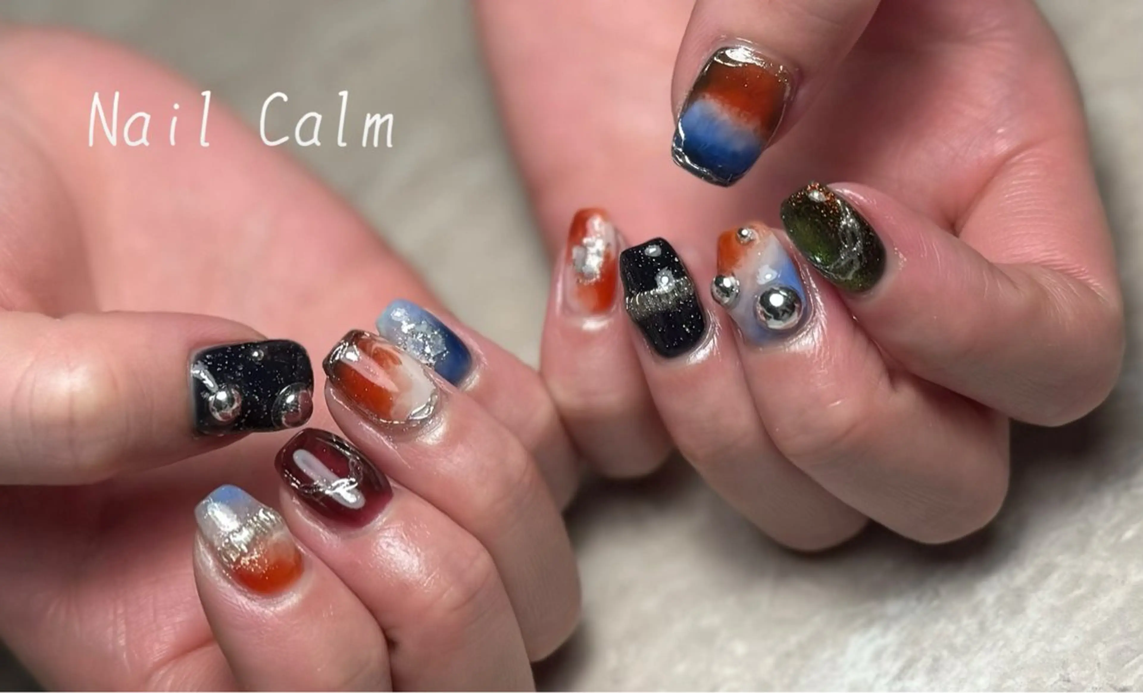 ネイル ニュアンスネイル ハンドネイル プライベートサロン Calmのネイルデザイン