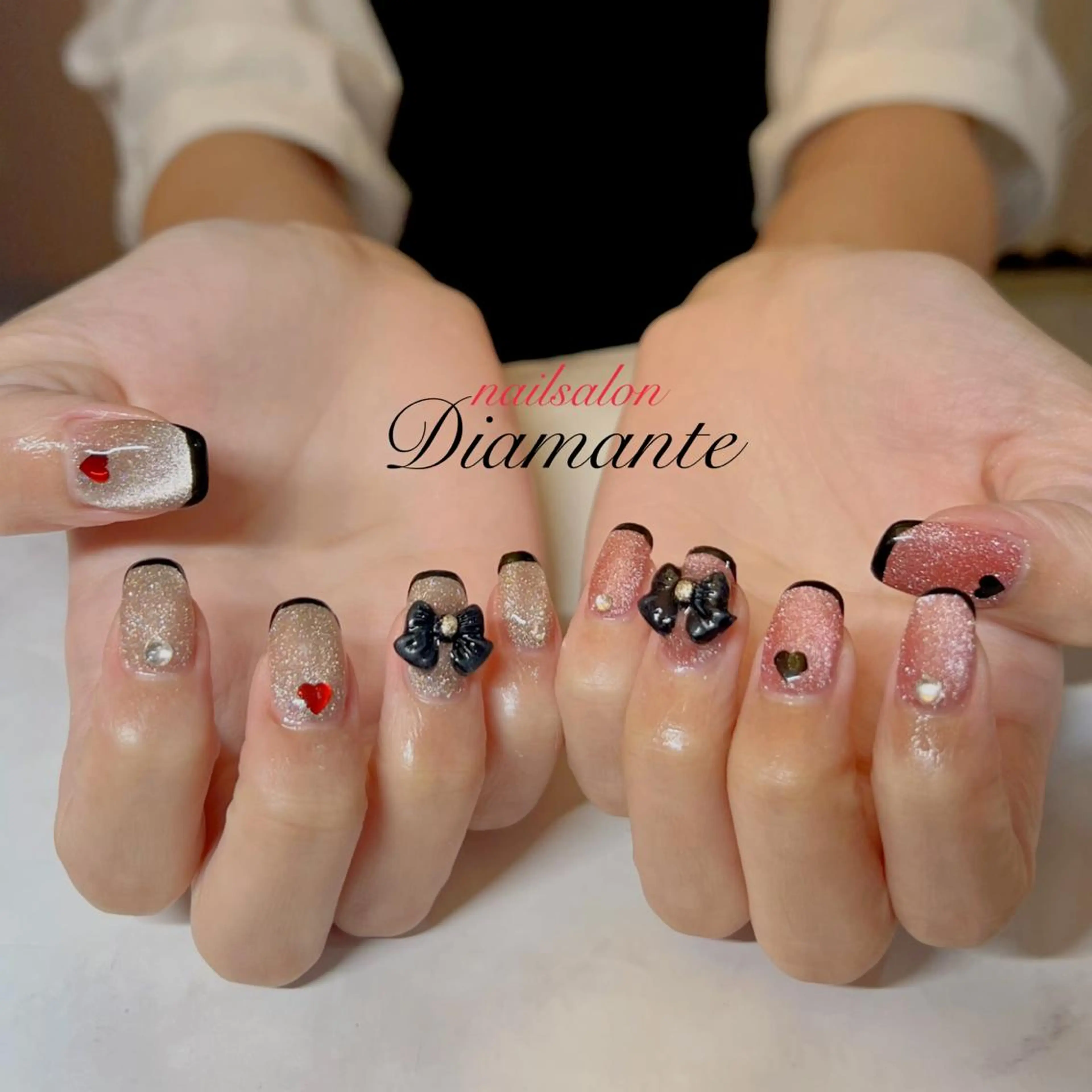 ネイル リボン ディアマンテ𓏸𓈒 フェイシャル/ネイルのエステ・リラクイメージ