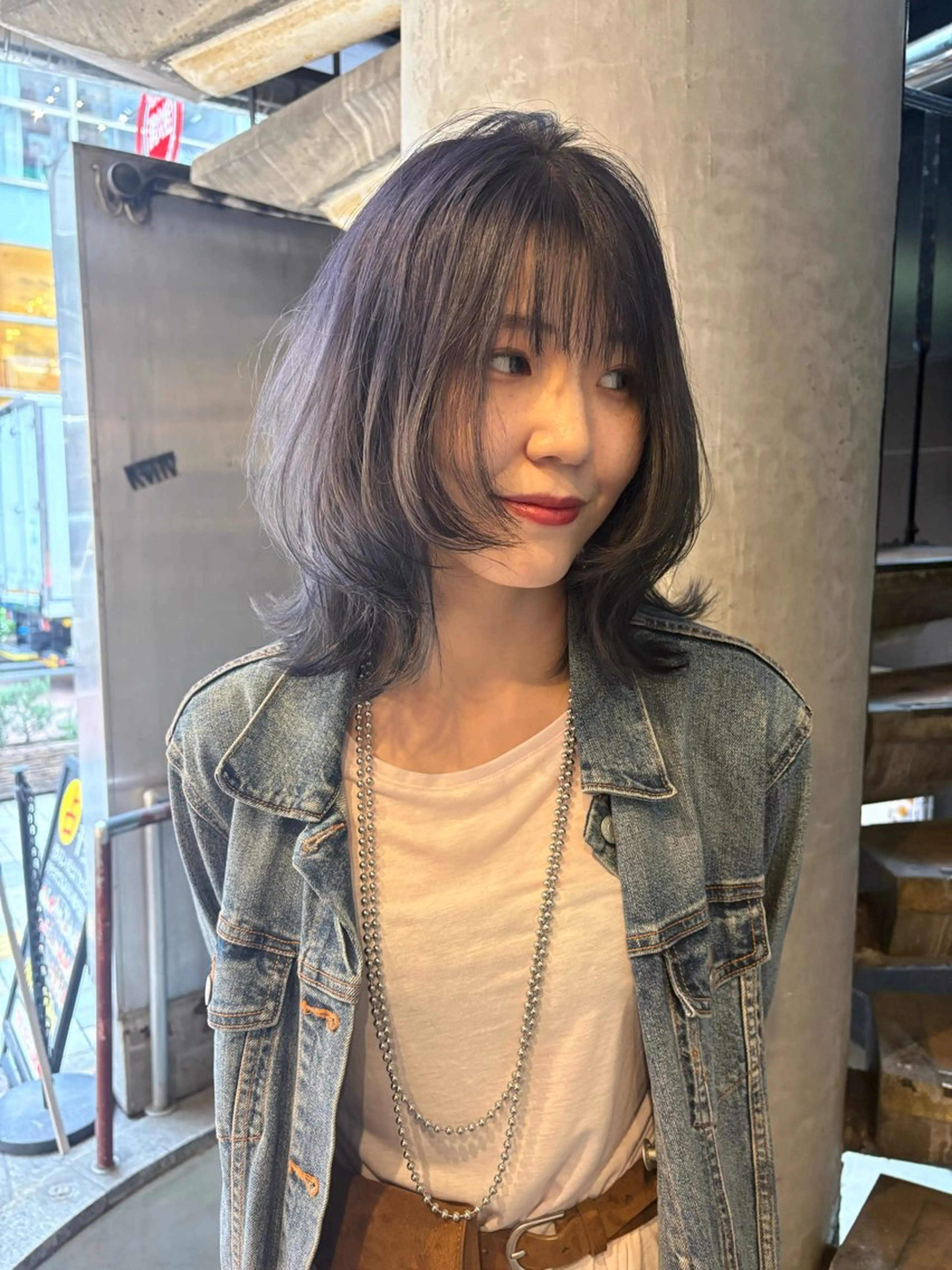 ミディアム ヘアカラー トリートメント ブリーチ/エクステ /レイヤー/谷口のヘアスタイル