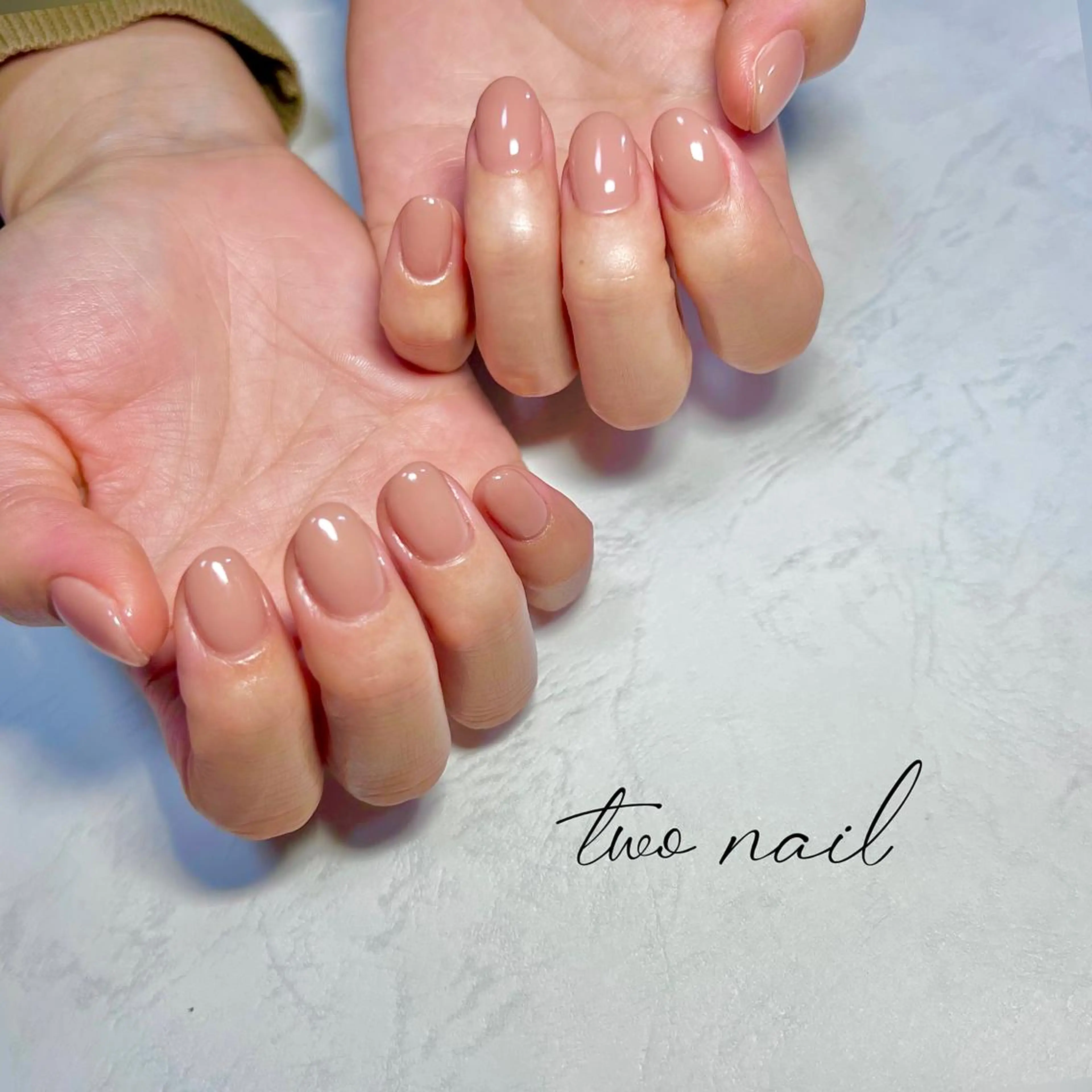 ネイル アートネイル ブラウン フットネイル ハート ニュアンスネイル ハンドネイル two nailのネイルデザイン