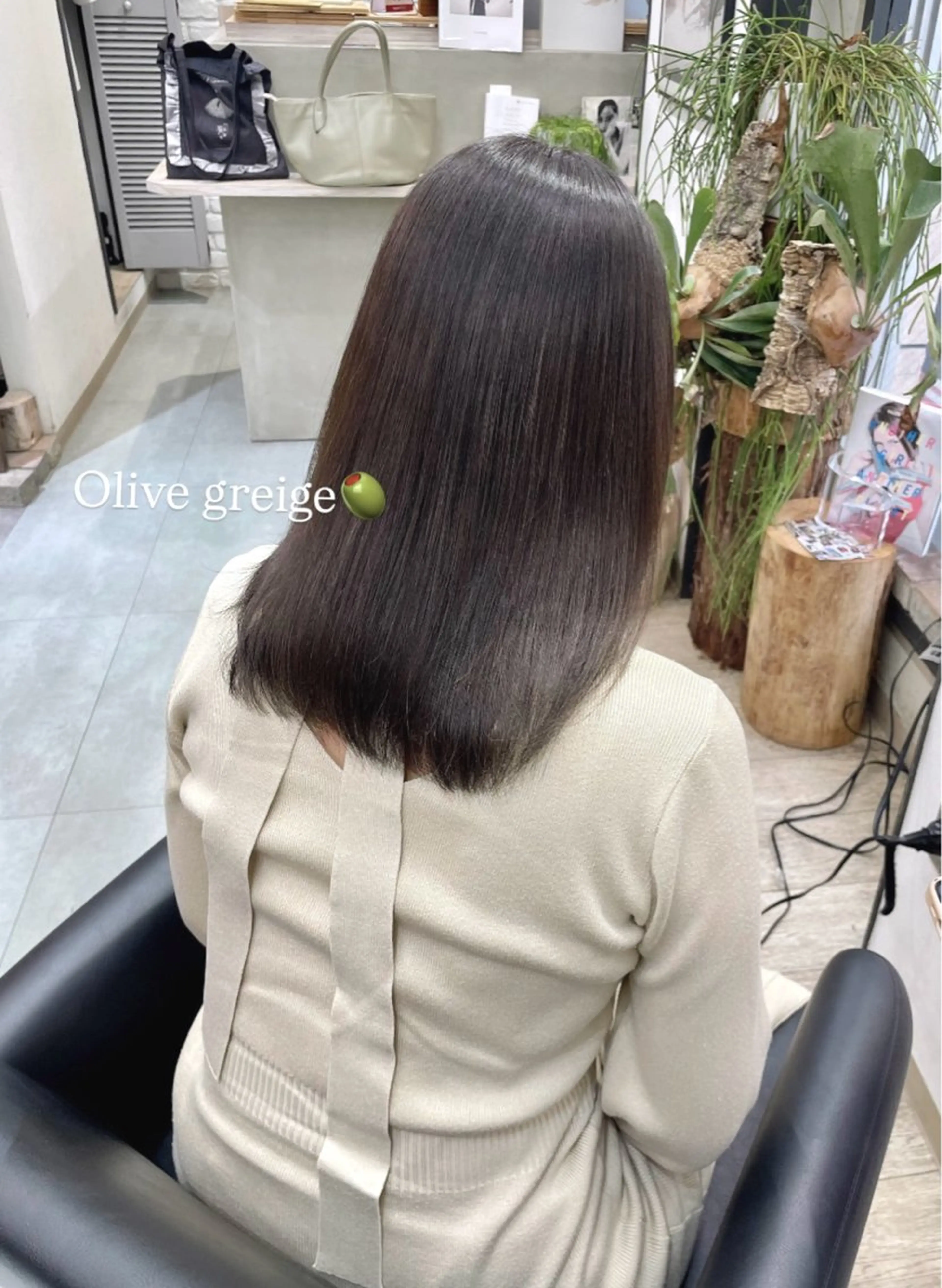 ミディアム カラー カット ヘアカラー 縮毛矯正 トリートメント カノン/透明感カラー /酸性ストレートのヘアスタイル