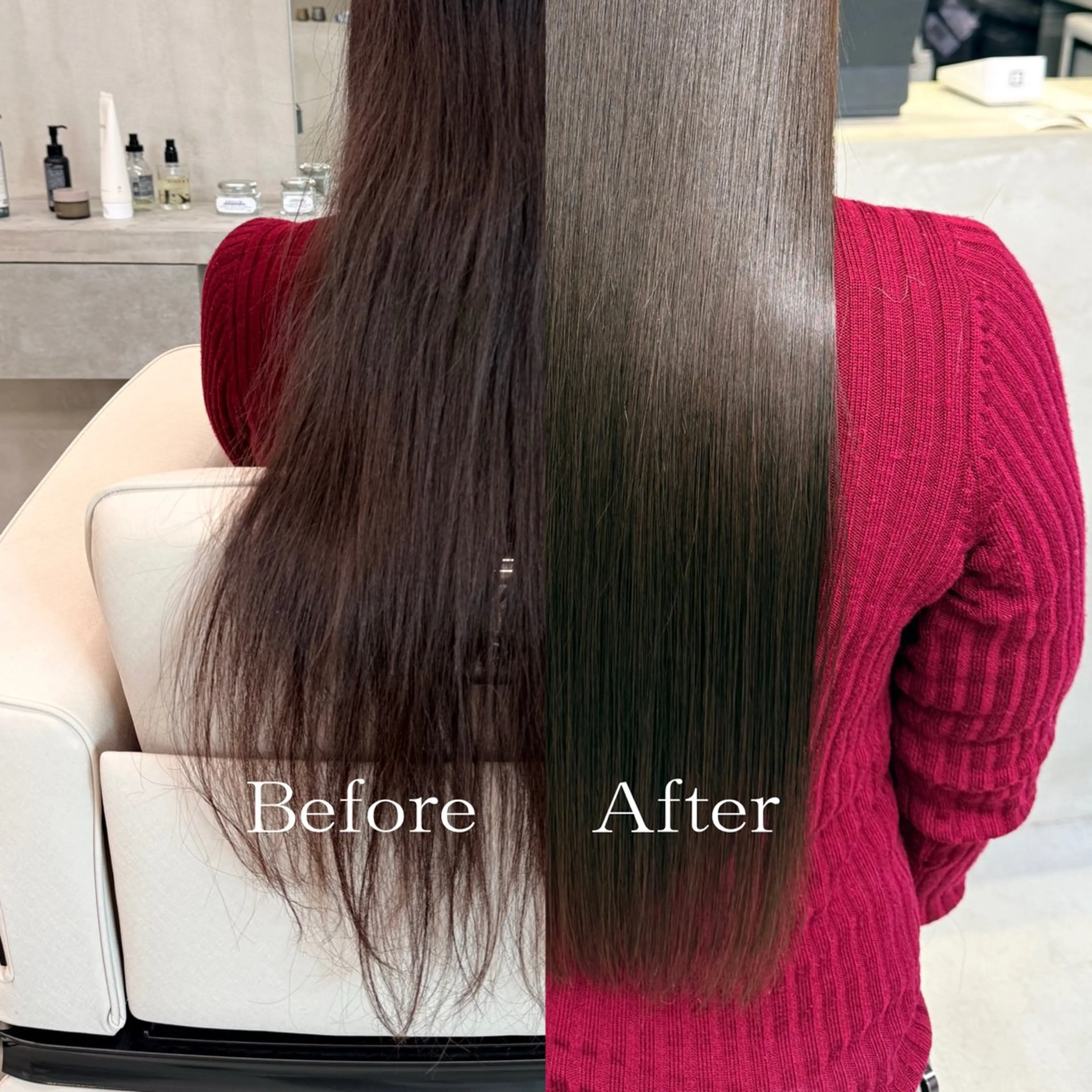 セミロング カット トリートメント ヘッドスパ カット無料/髪質改善 髪質根本改善/艶髪のヘアスタイル