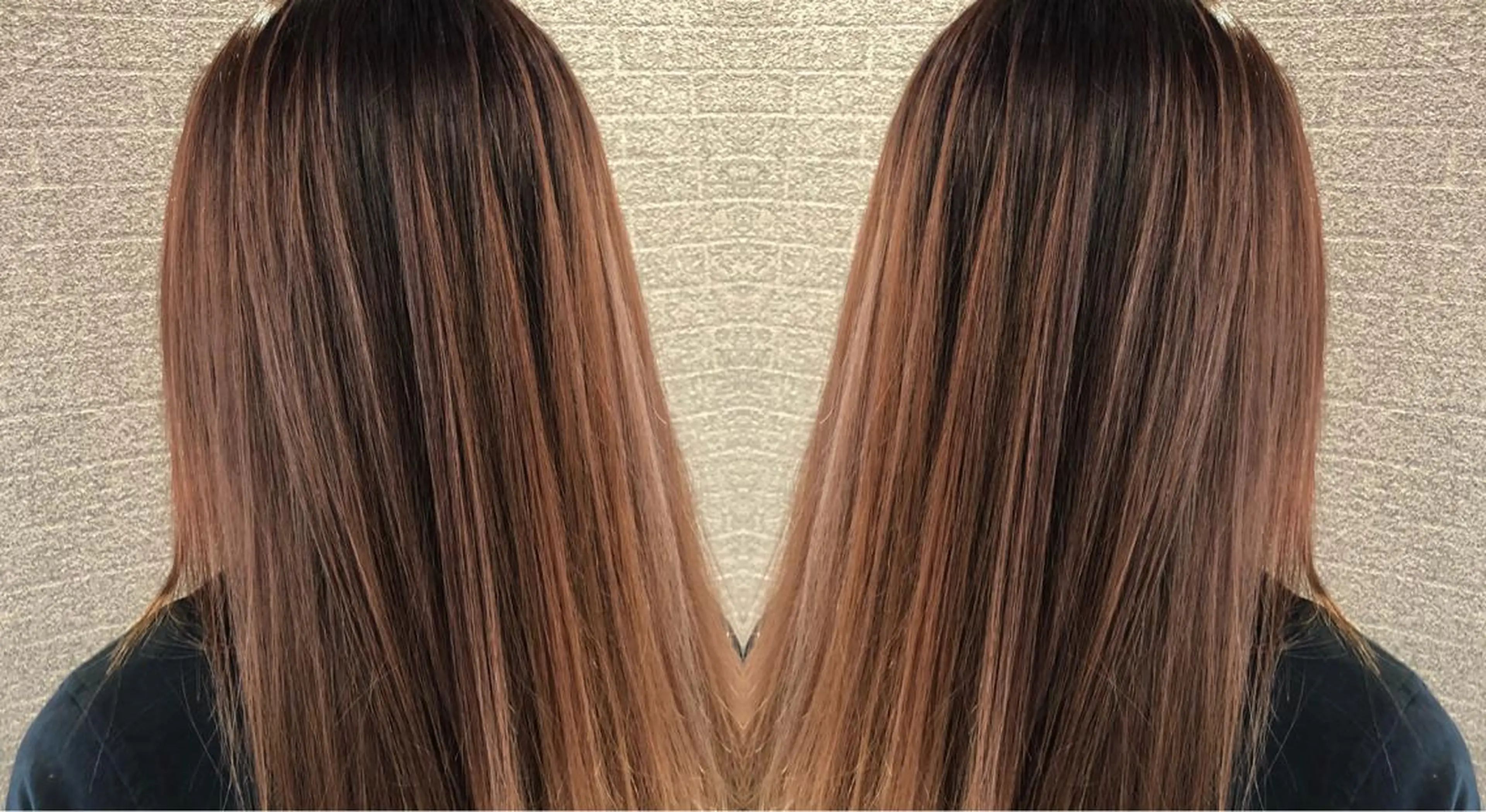 ミディアム カラー ヘアアレンジ バレイヤージュ デザインカラー ハイライトカラー ハイライト レイヤーカット アンドウ ユウ/ レイヤーカット/韓国のヘアスタイル