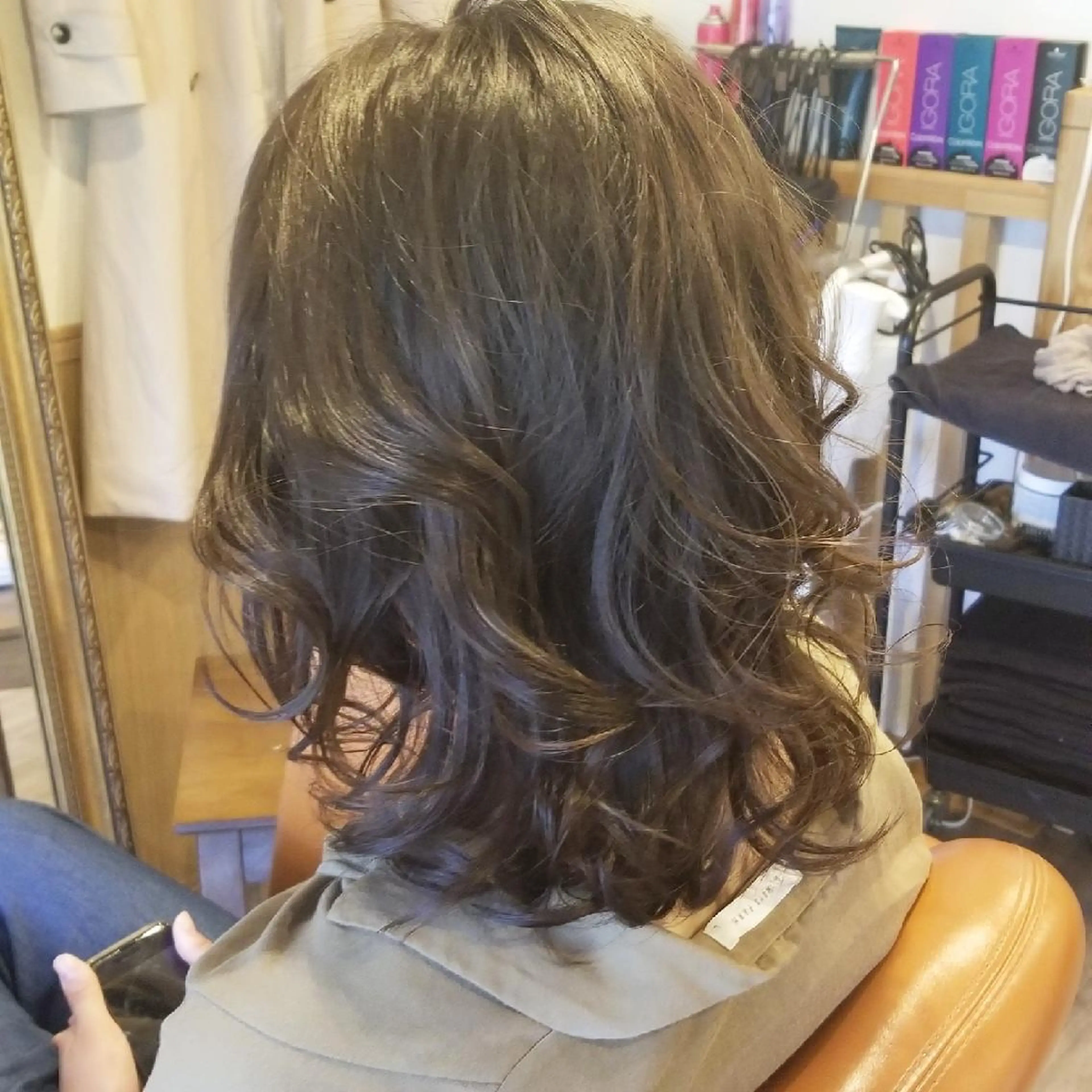 セミロング カラー アディクシーカラー ブルーカラー 外国人風カラー トリートメント カット ヘアカラー トリートメント spa hair  ark 富井直美のヘアスタイル