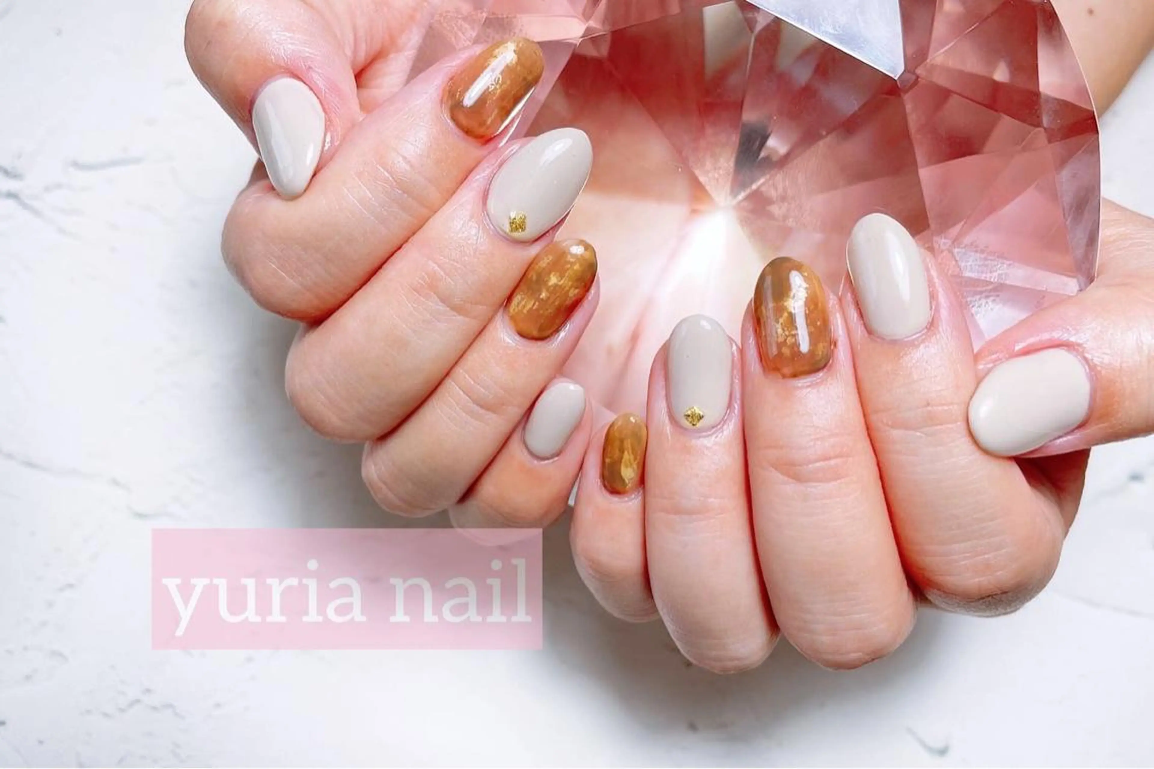 ネイル べっ甲ネイル ジェルネイル ワンカラーネイル 小林 ゆりあのネイルデザイン