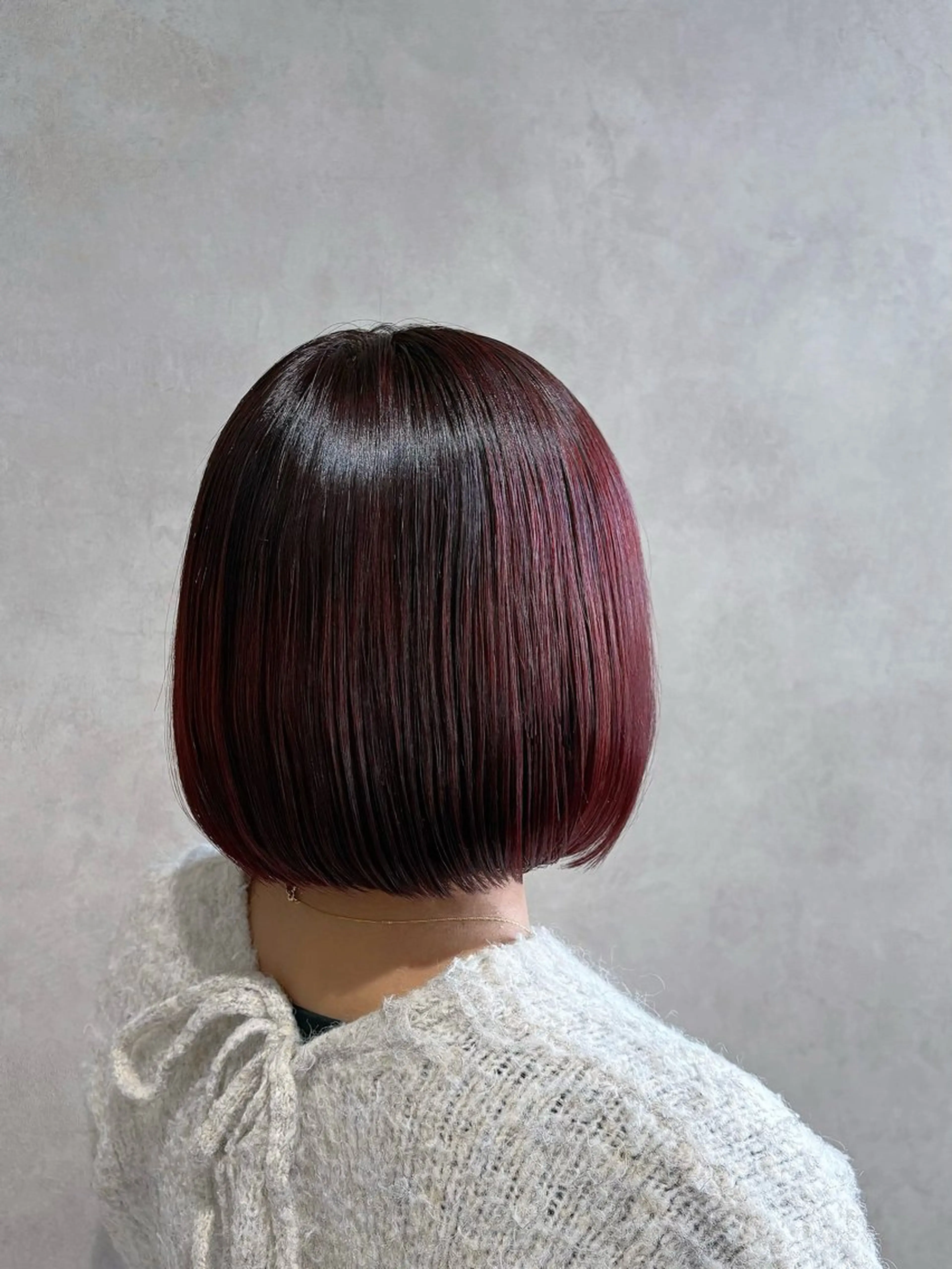 ミディアム カラー ヘアカラー トリートメント 《.Xian》 アカリ/艶髪カラーのヘアスタイル