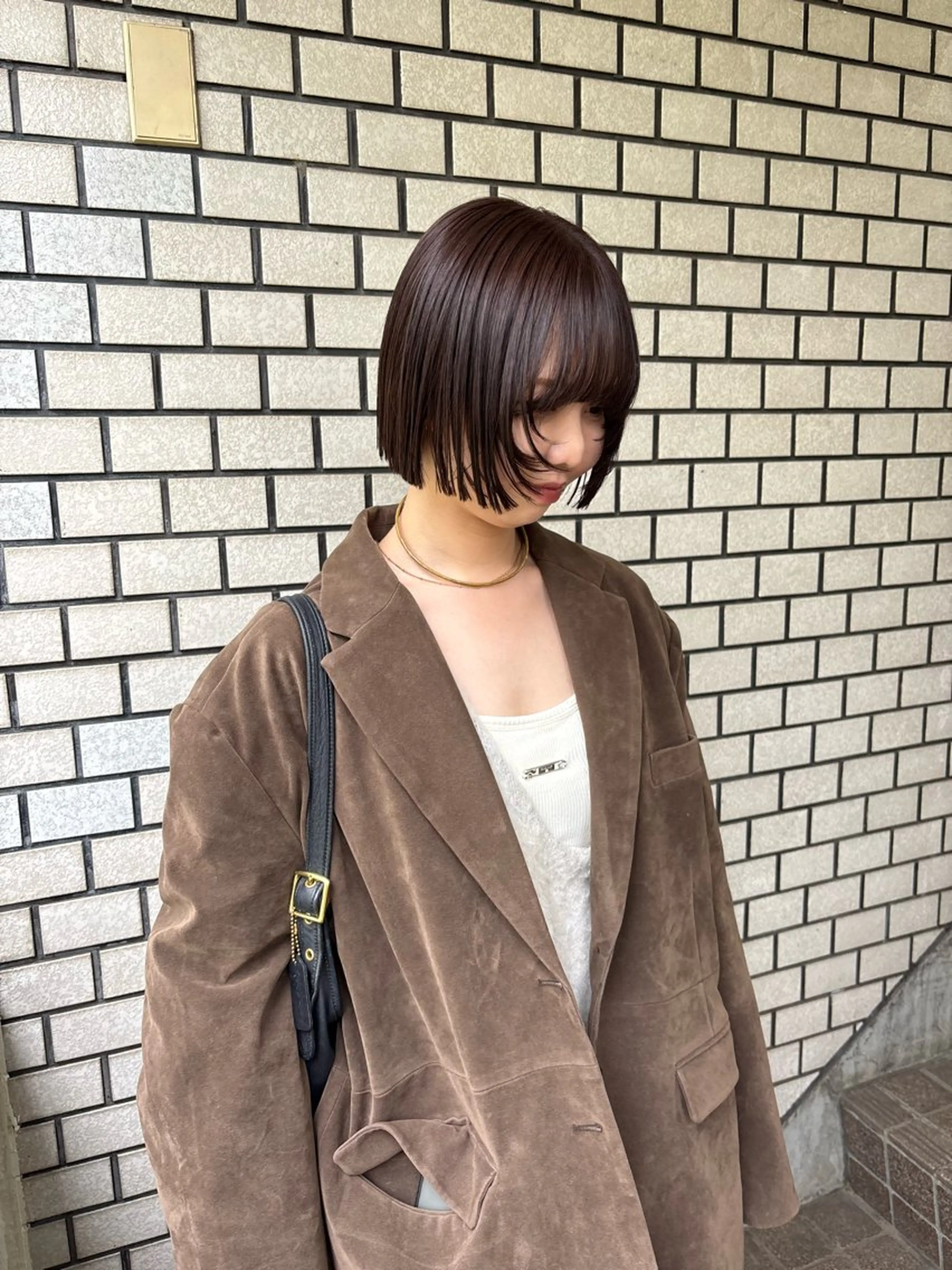 ミディアム カラー ヘアカラー トリートメント ボブ&顔まわりレ イヤー♡TOMOE♡のヘアスタイル