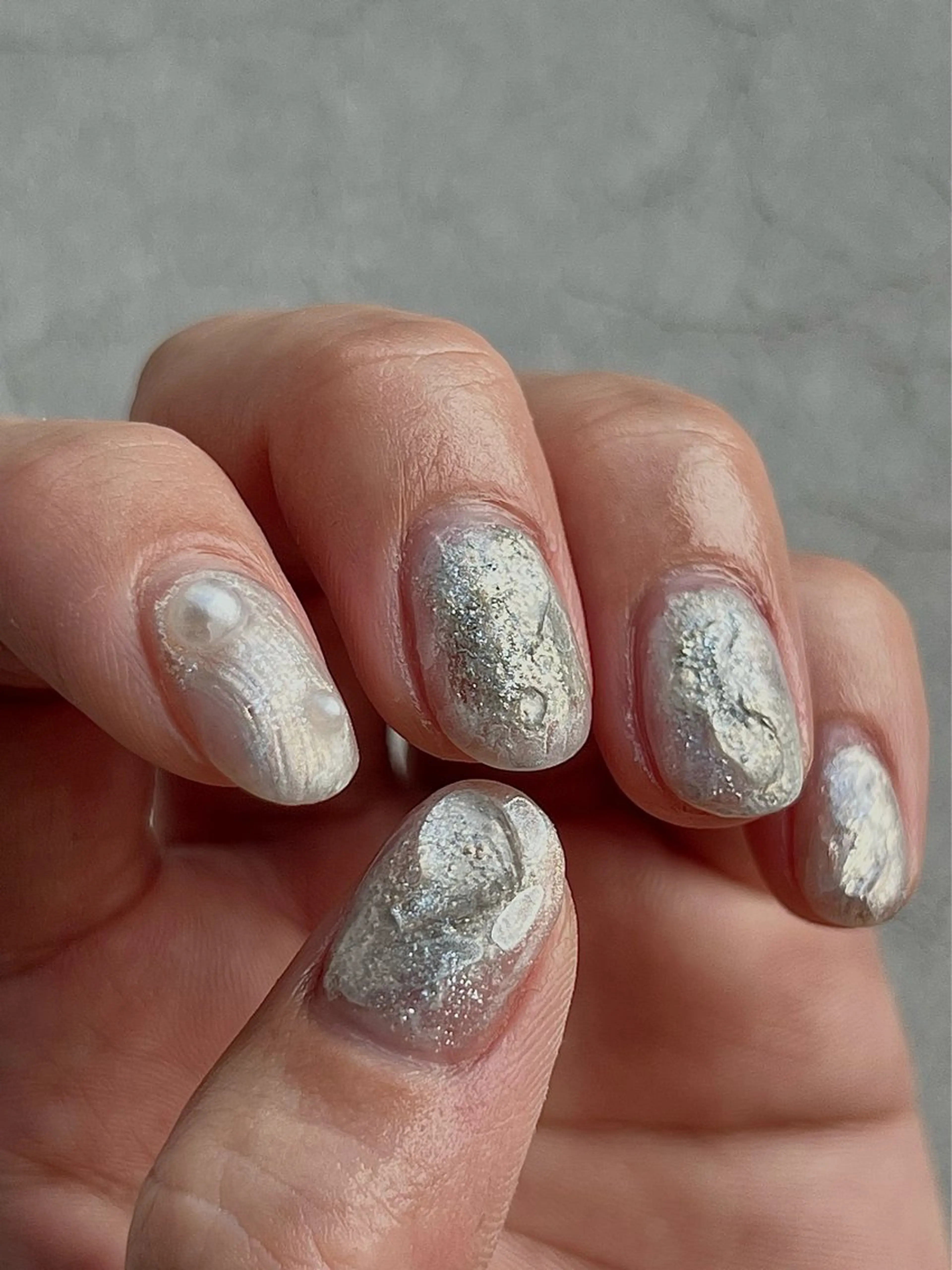 ネイル オーロラネイル フラワーネイル フレンチネイル ジェルネイル ハート ハンドネイル Cleo中目黒店 Hinahoのネイルデザイン