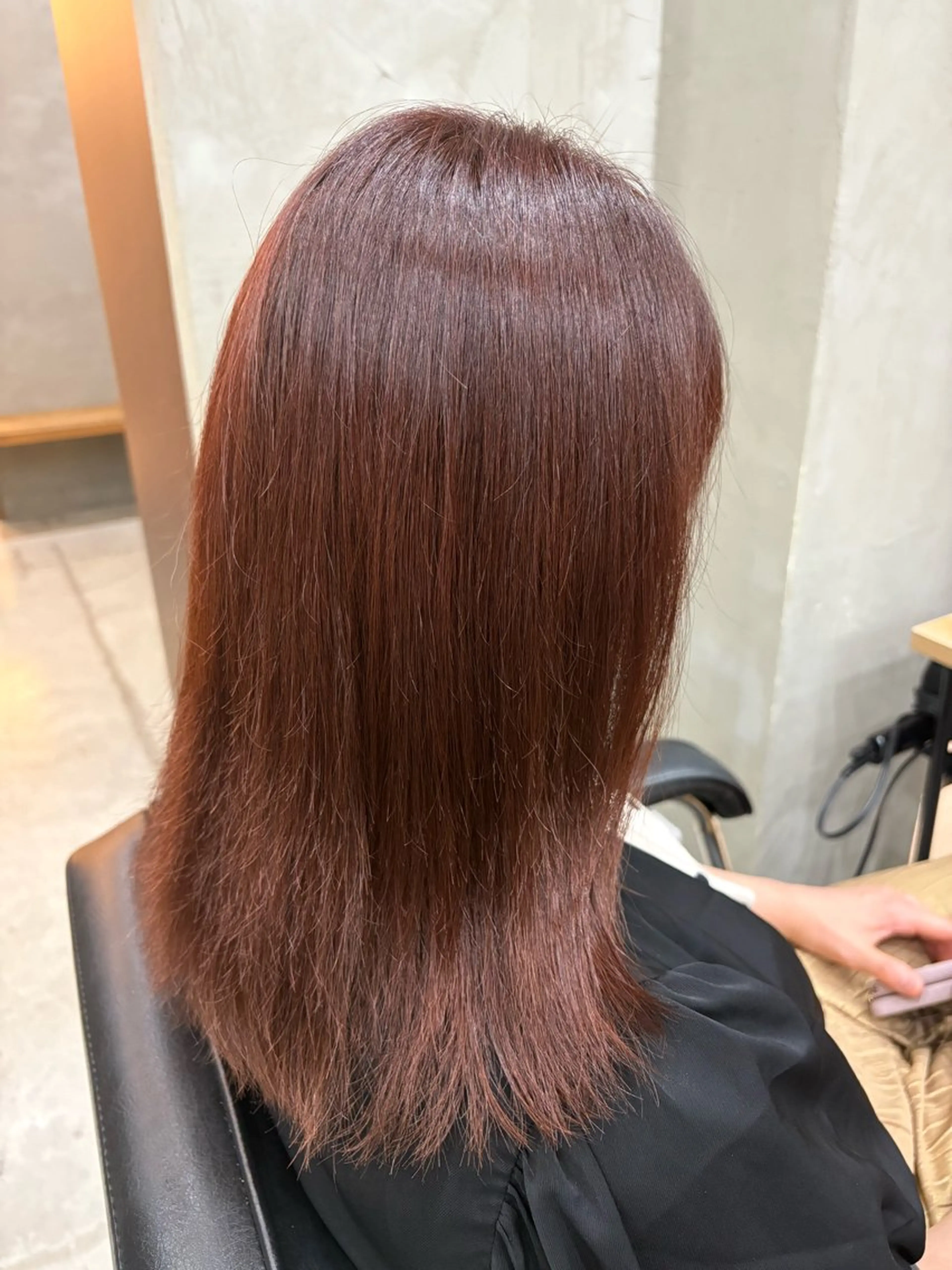 カラー ブラウンカラー ピンクカラー かわうち れなのヘアスタイル