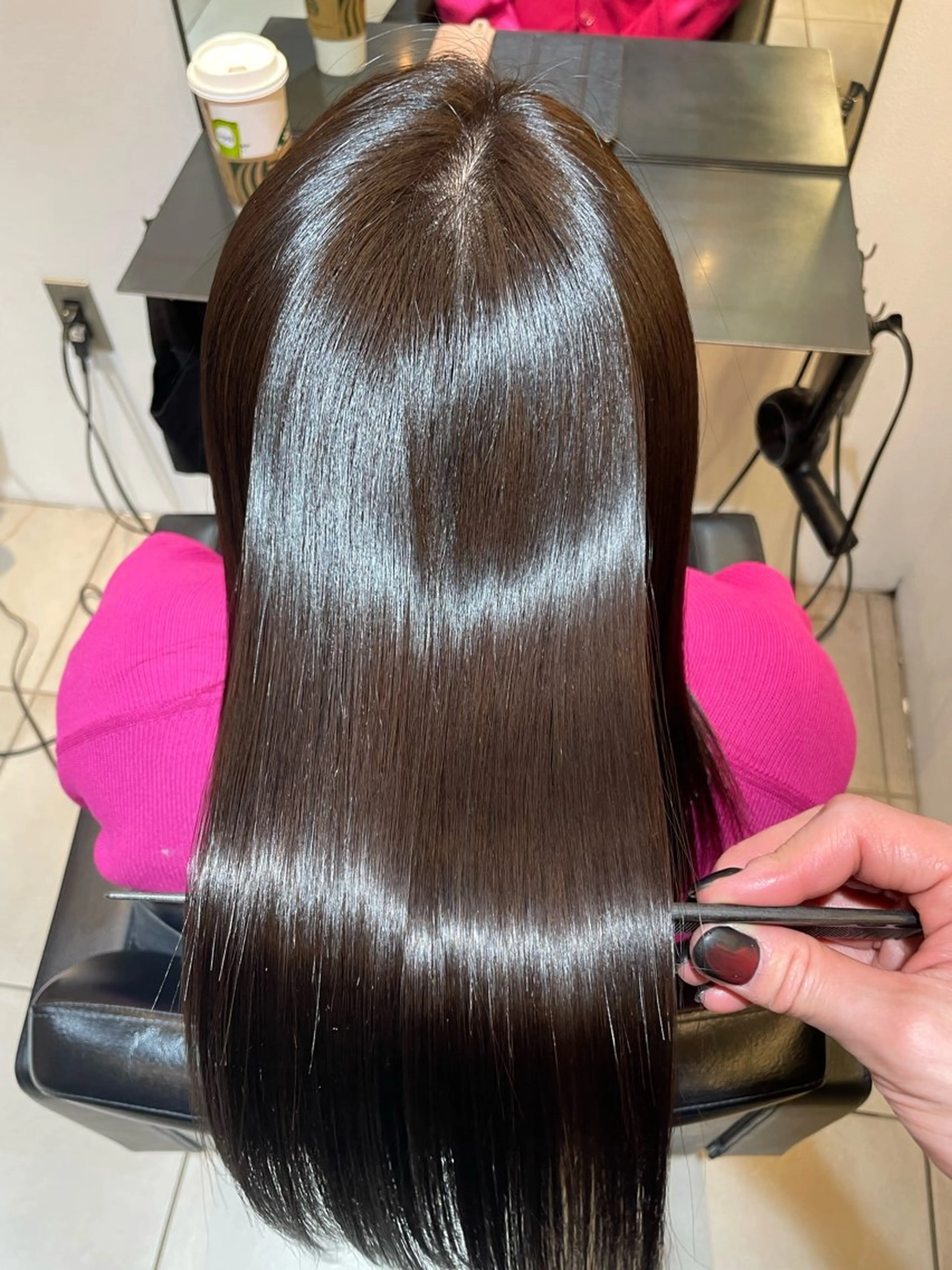 セミロング カット トリートメント 城野将志🫧美髪矯正 透明感カラー🎨のヘアスタイル