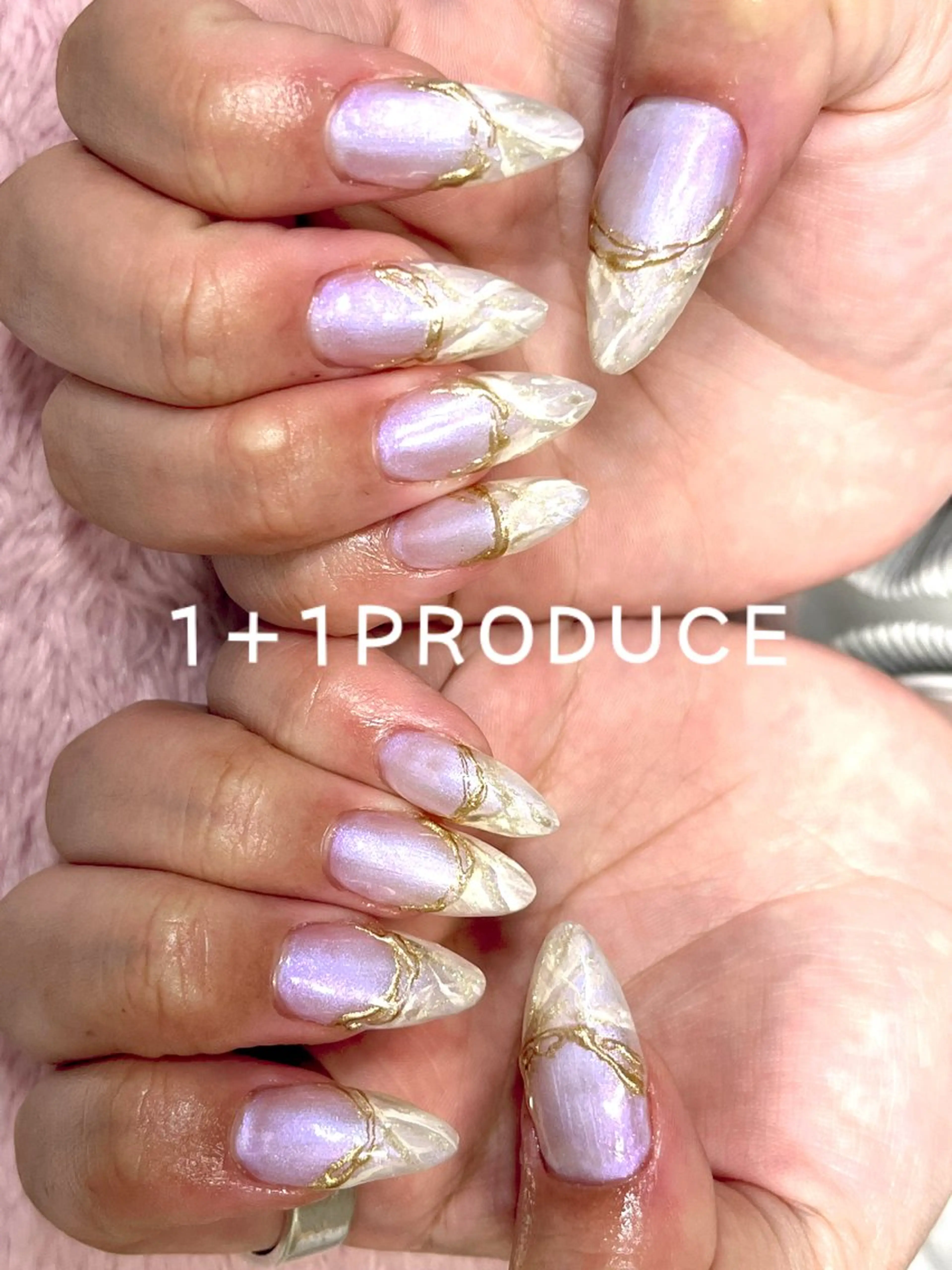 ネイル アートネイル 長さ出し ジェルネイル スカルプネイル 1+1 PRODUCEのネイルデザイン