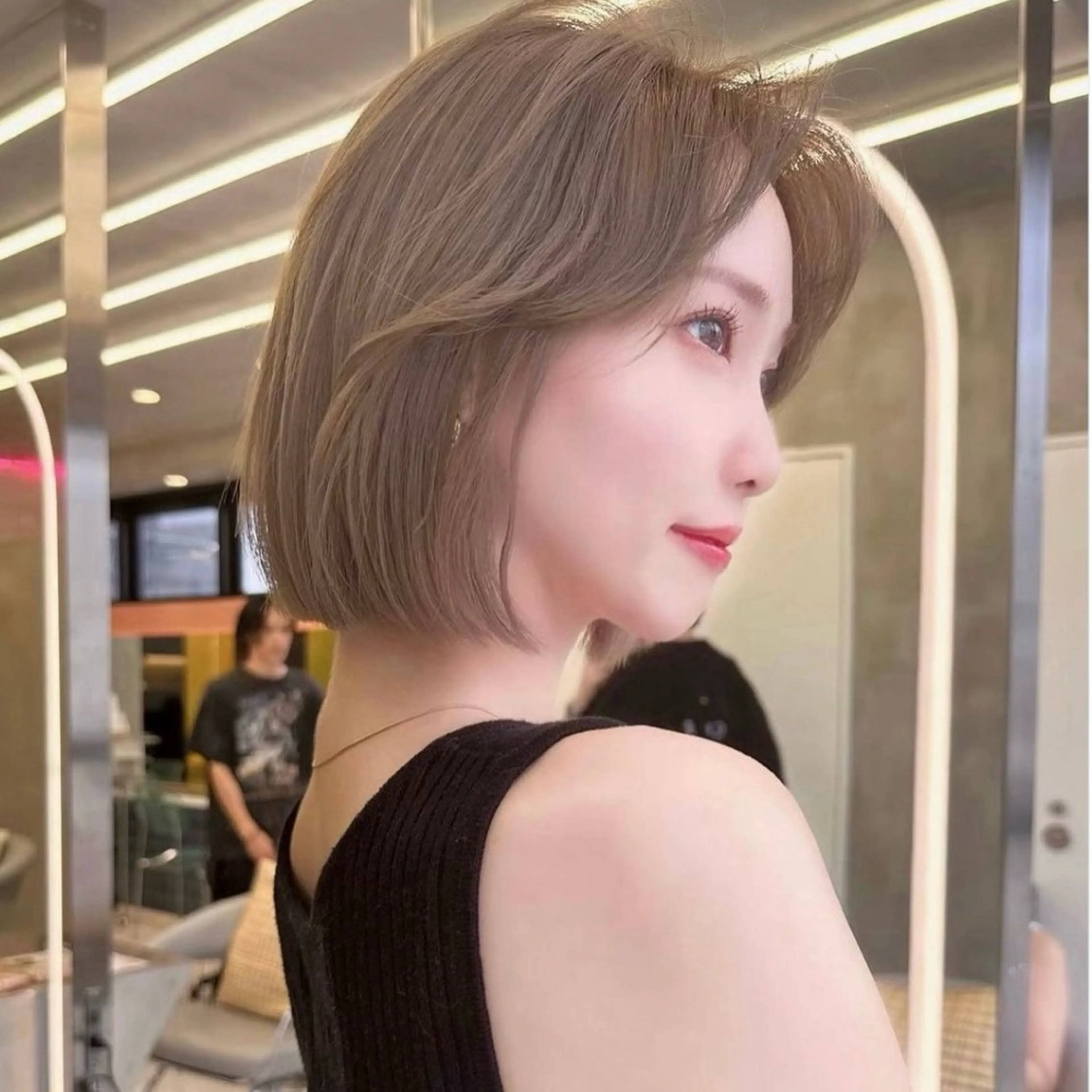 ショート カット ヘアカラー トリートメント 艶カラー/ボブ /似合わせ/田口愛那のヘアスタイル