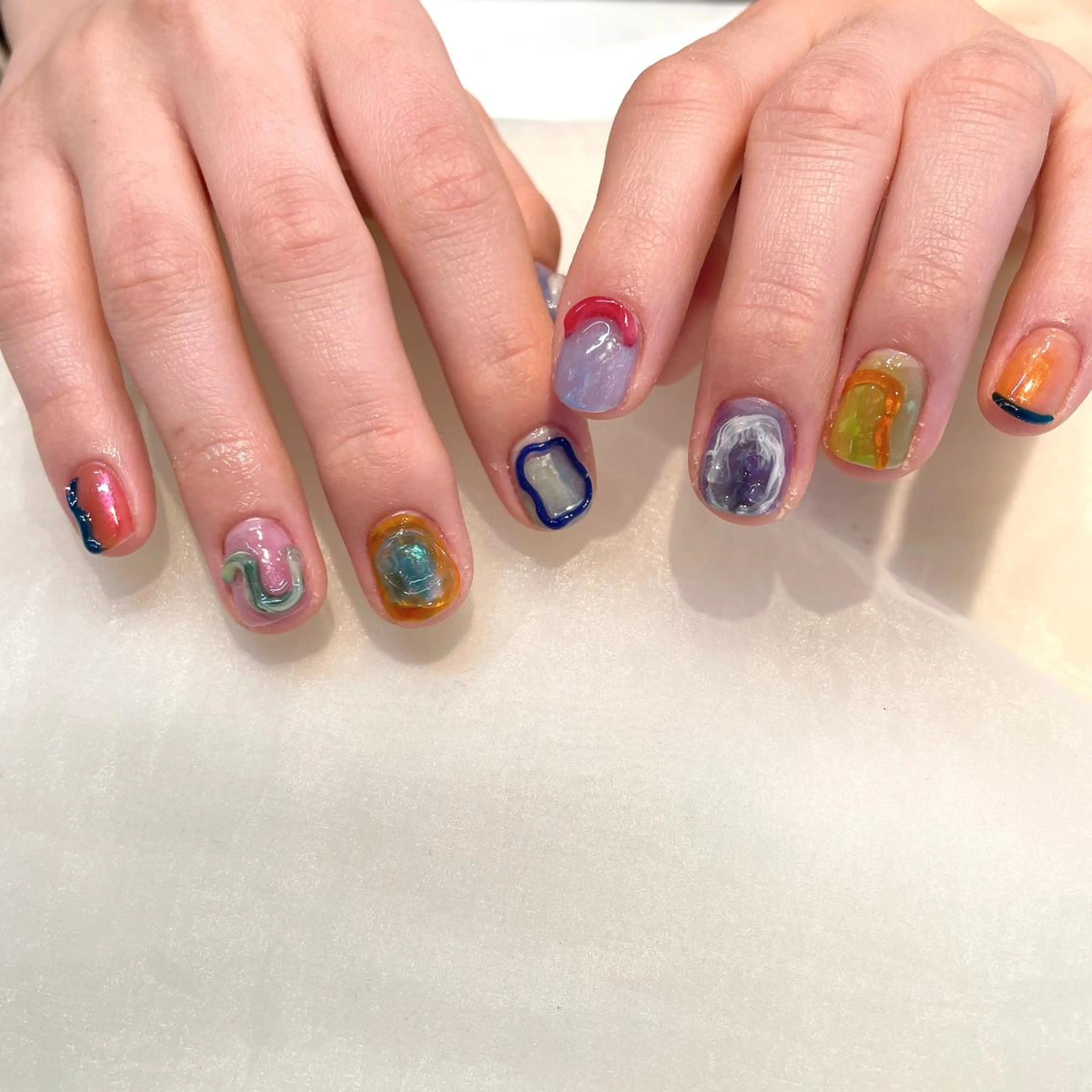 ネイル ハンドネイル 新井 ひなののネイルデザイン