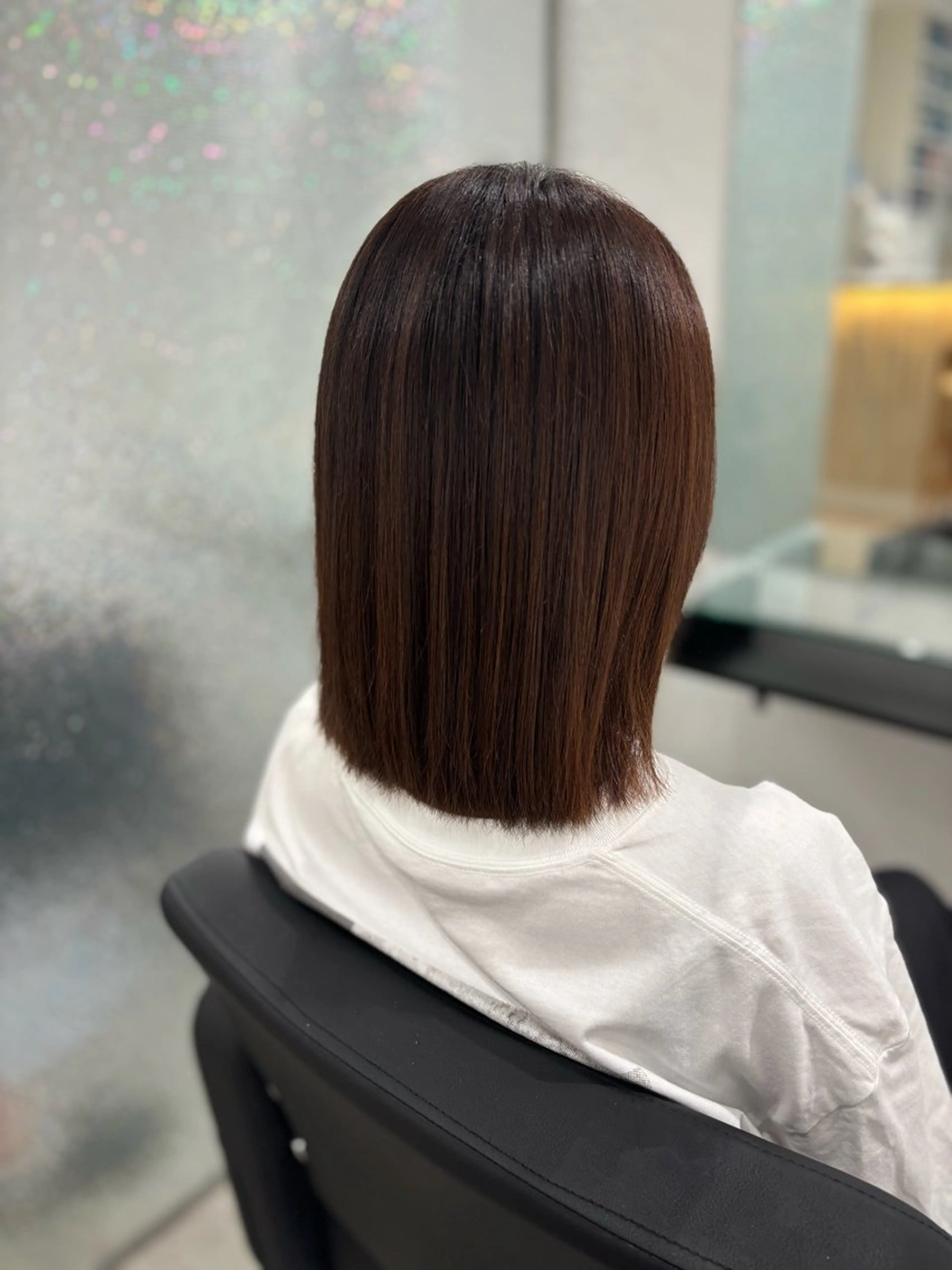 ミディアム 髪質改善 トリートメント パーマ Yuzu️🫧/艶髪 カラー/韓国ヘアのヘアスタイル