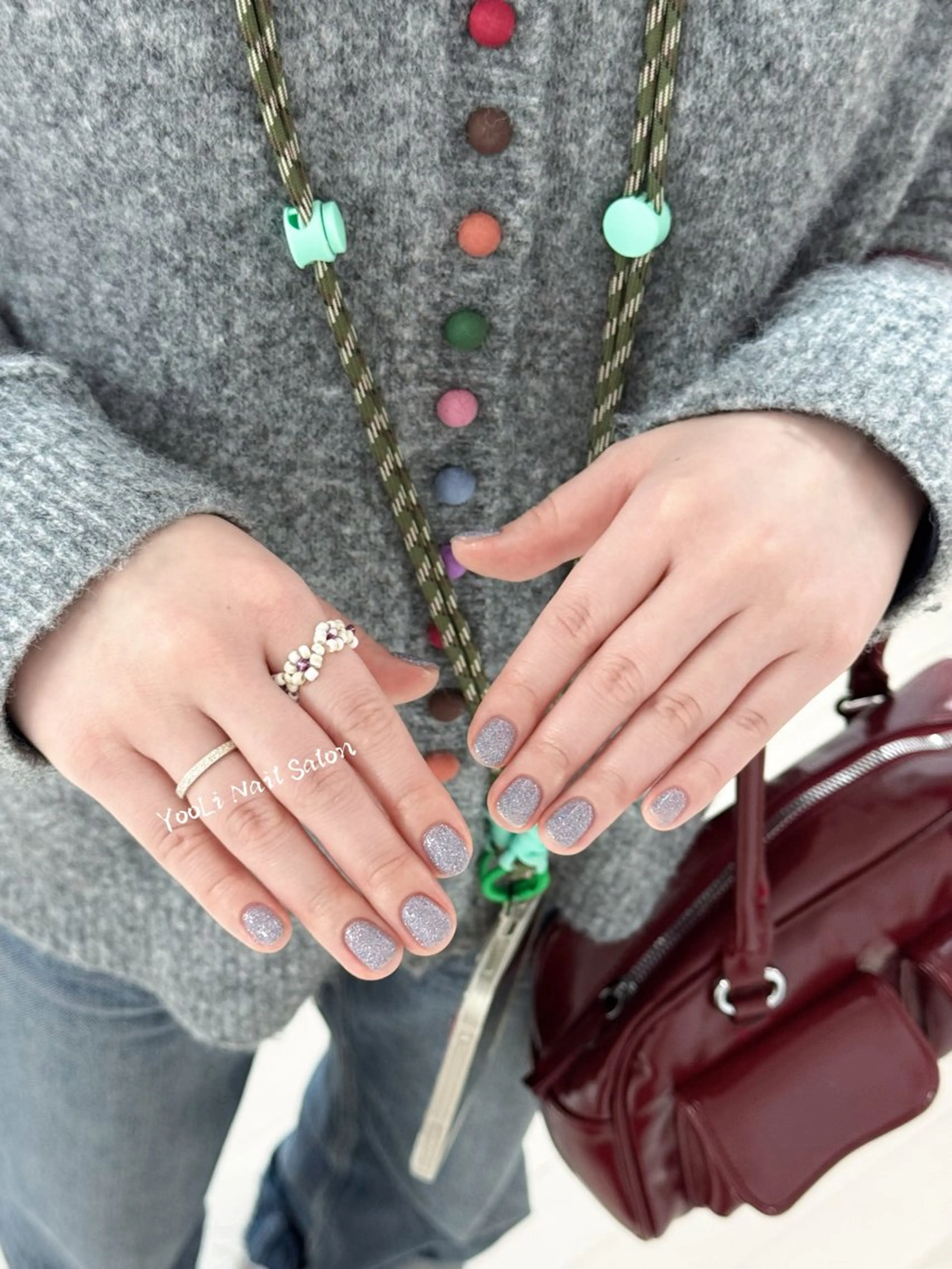 ネイル アートネイル オーロラネイル チークネイル フレンチネイル ガラスフレンチ ハンドネイル 🎀🎀YooLi Nail Salonのネイルデザイン