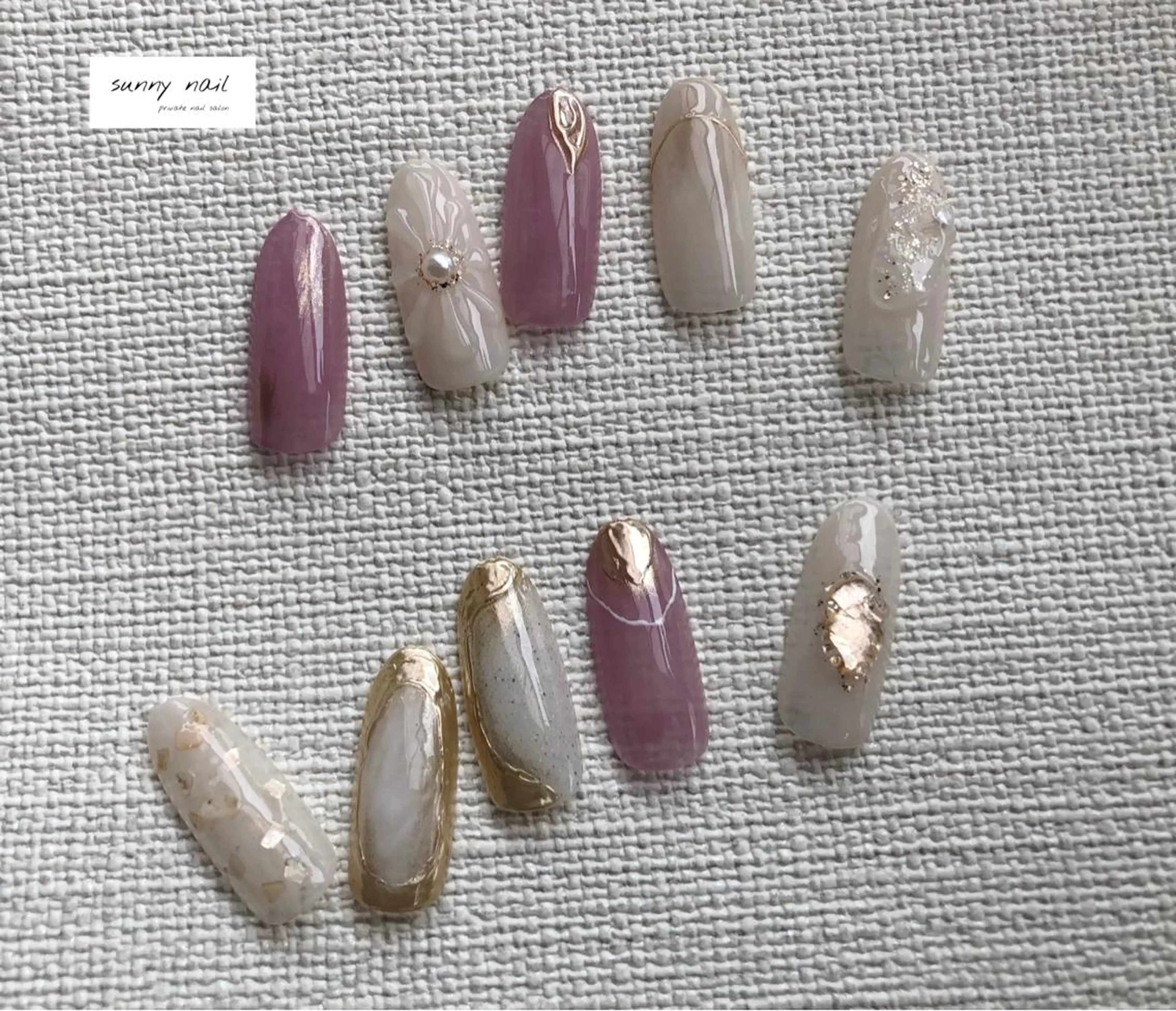 ネイル アートネイル カジュアル フラワーネイル ジェルネイル ミラーネイル sunny nailのネイルデザイン