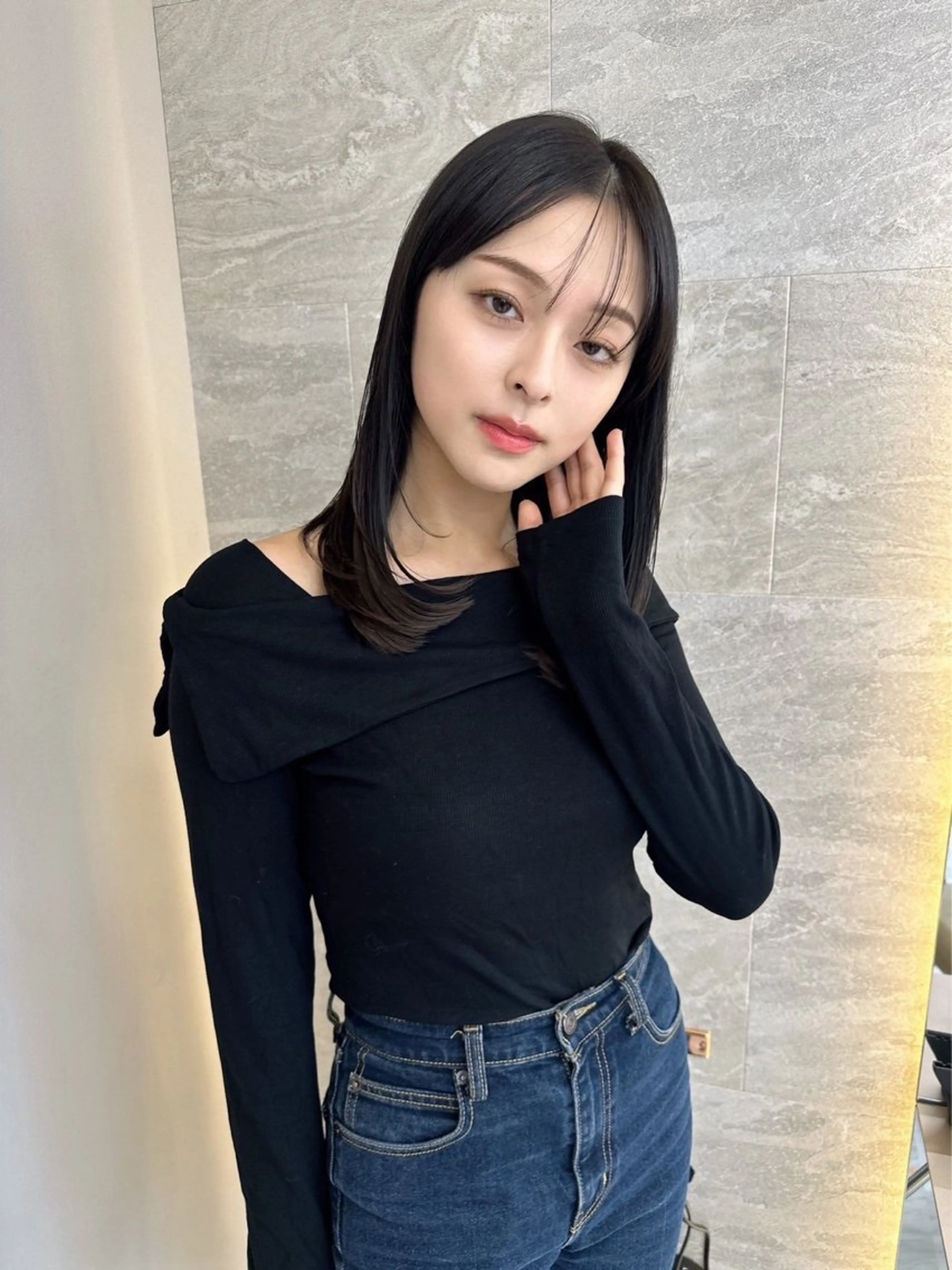 セミロング カラー 池袋/似合わせ/縮毛 髪質改善【ugen】のヘアスタイル