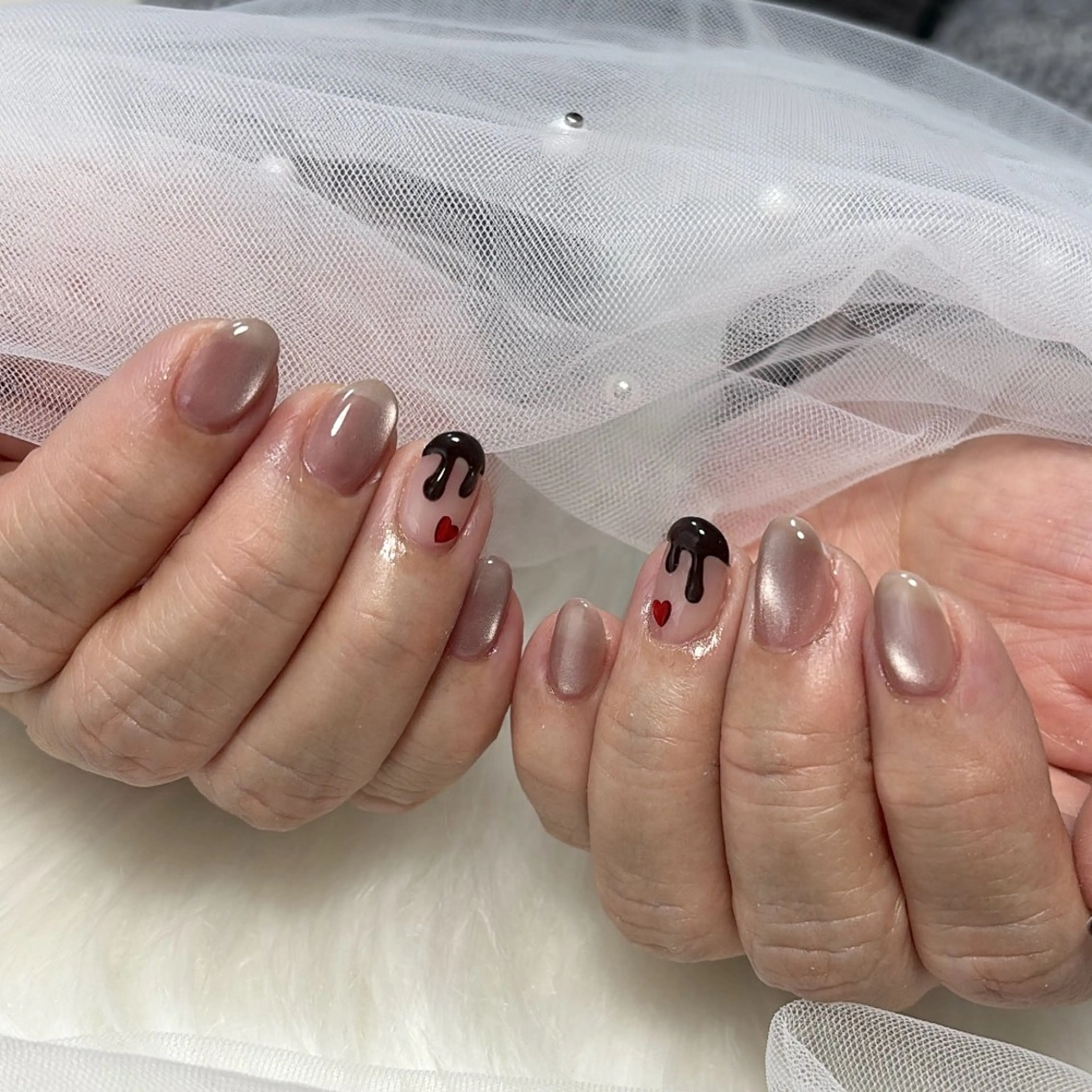 ネイル バレンタイン ハンドネイル すみる Hinataのネイルデザイン