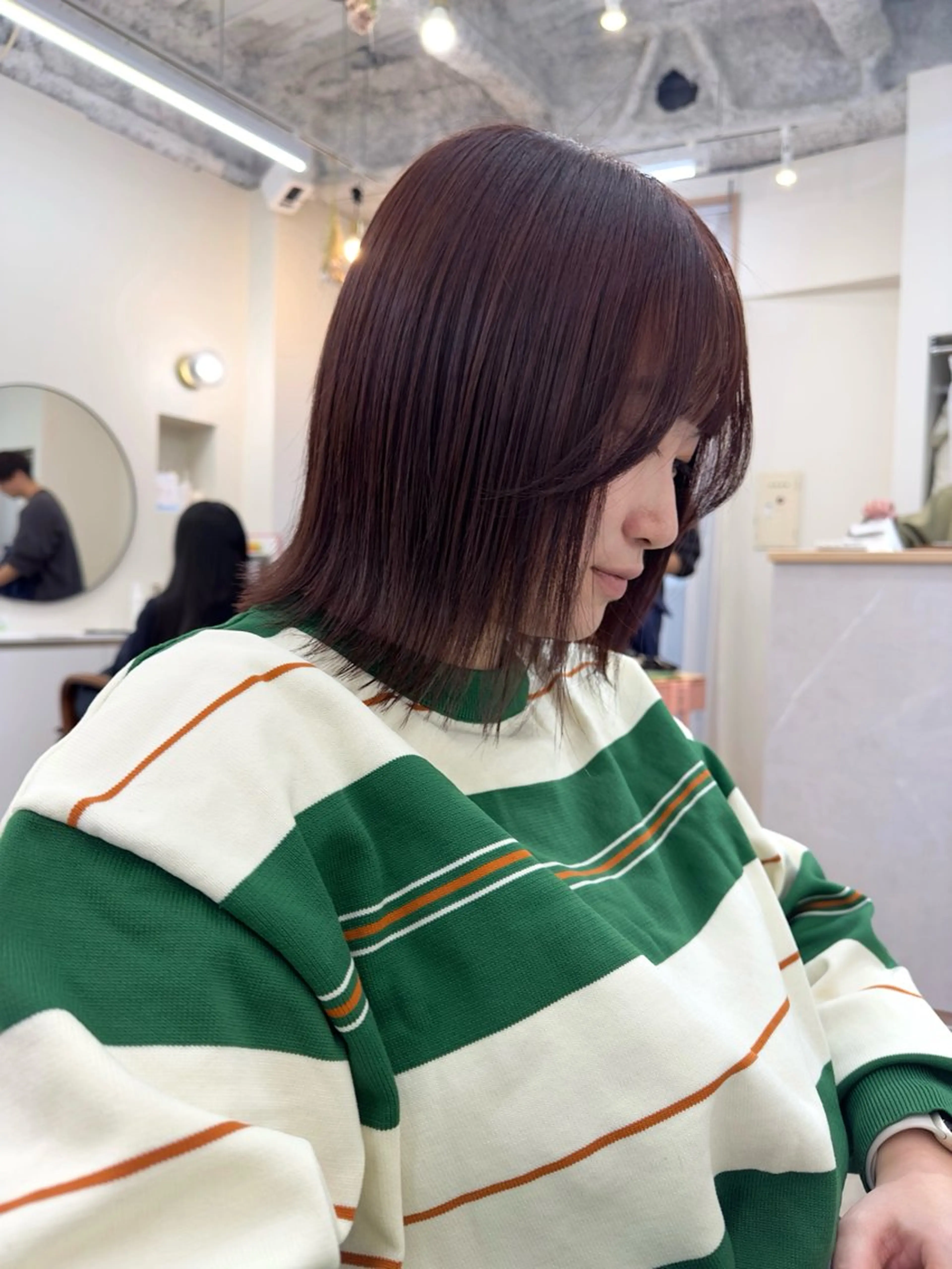 ミディアム カラー ヘアカラー レイヤー/顔周り /いいぬまみかのヘアスタイル