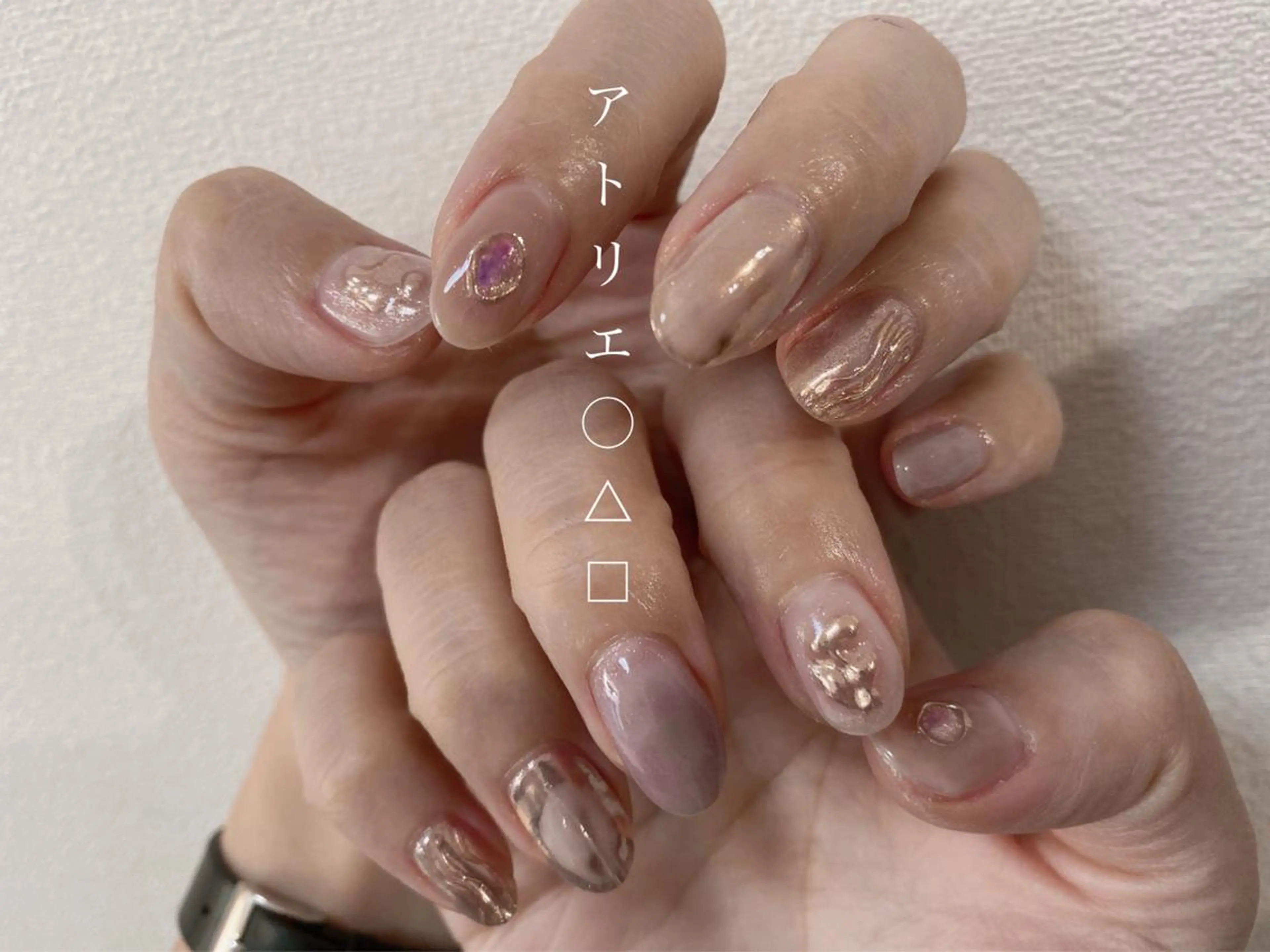 ネイル ニュアンスネイル ハンドネイル アトリエ ○△□のネイルデザイン