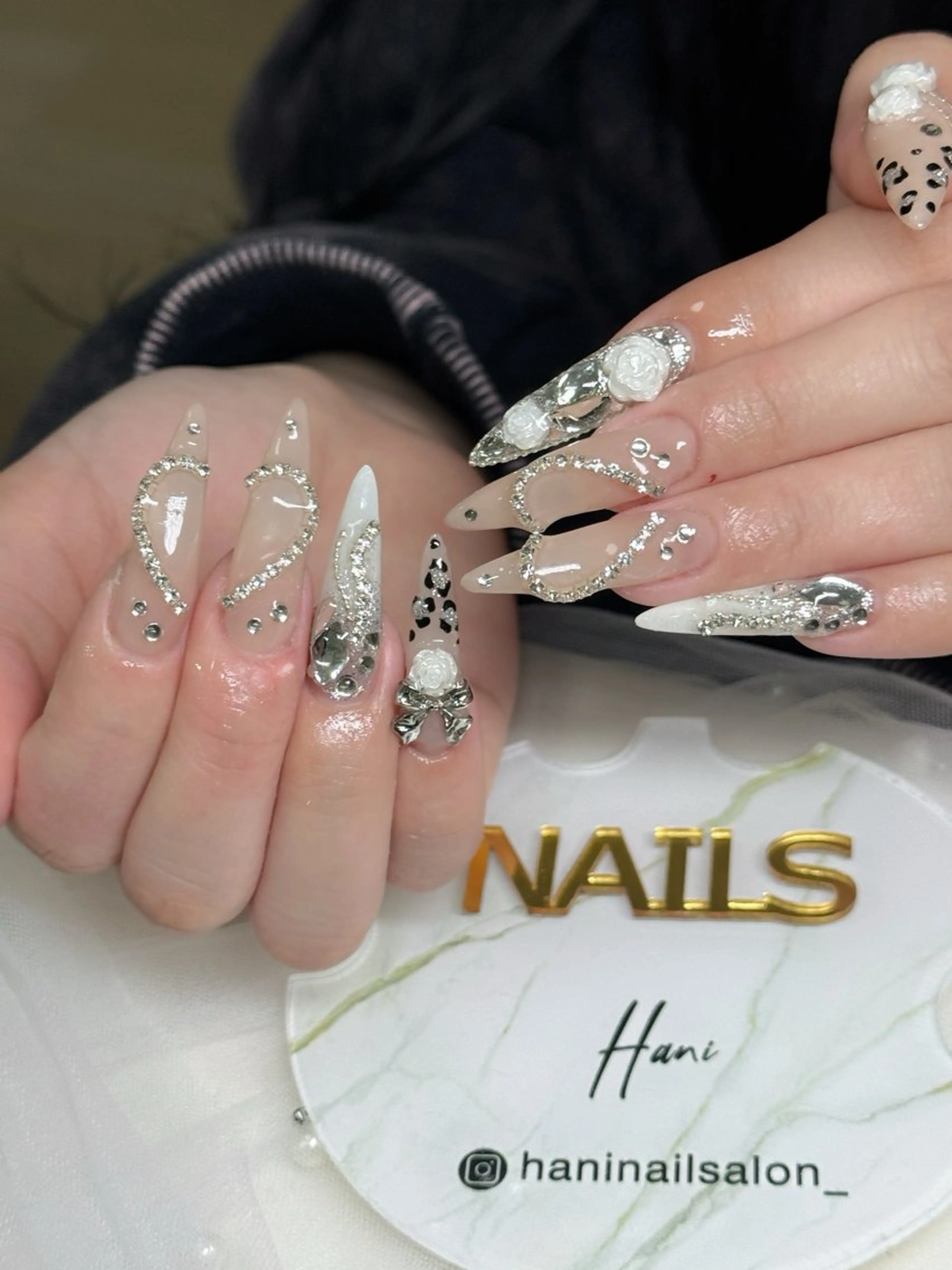 ネイル べっ甲ネイル チークネイル フラッシュネイル フラワーネイル フットネイル ハンドネイル Hani Nail Salonのネイルデザイン
