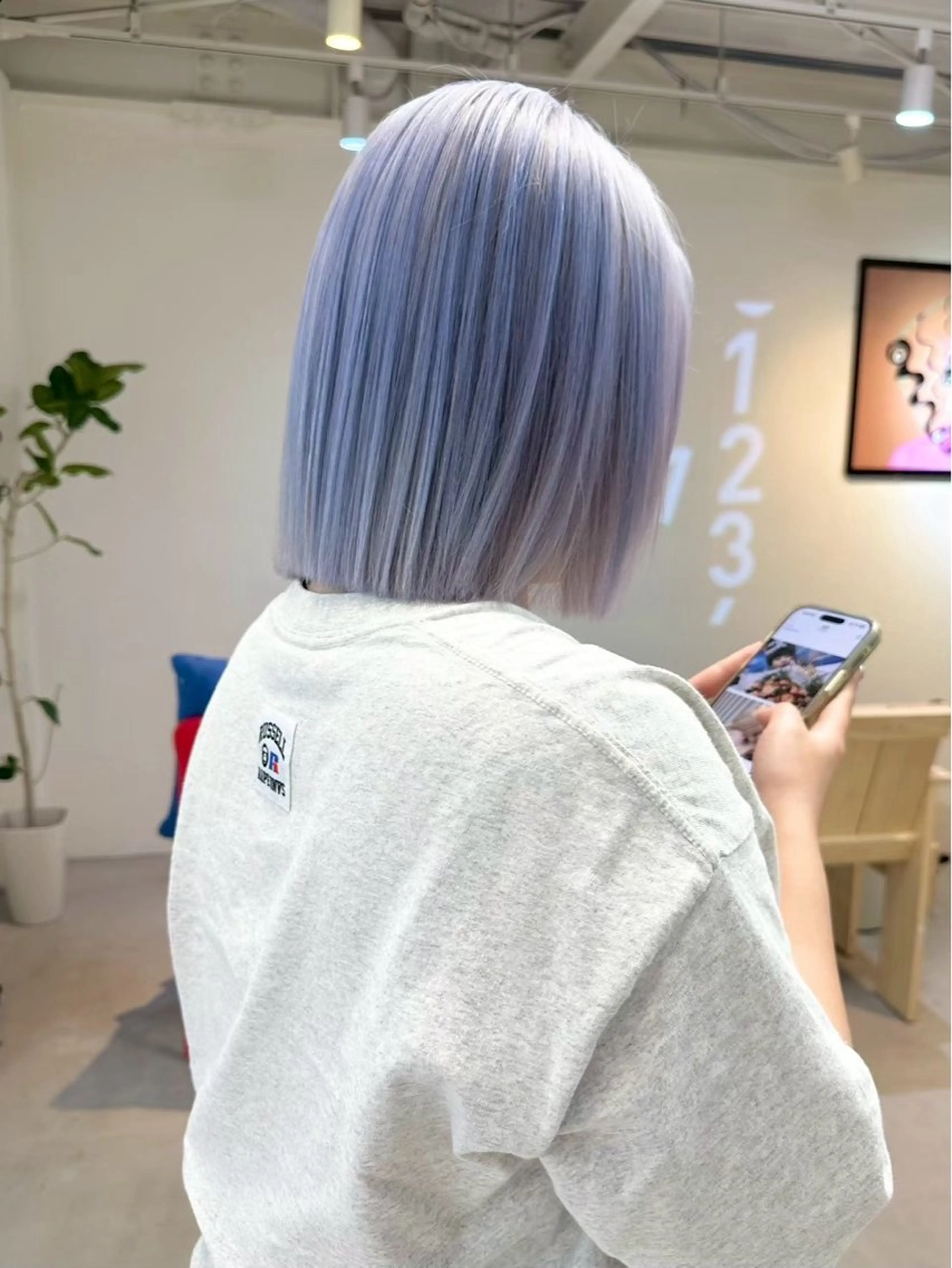 ミディアム カラー ブルーカラー ヘアカラー うる艶カラー 🪐💫serenaのヘアスタイル