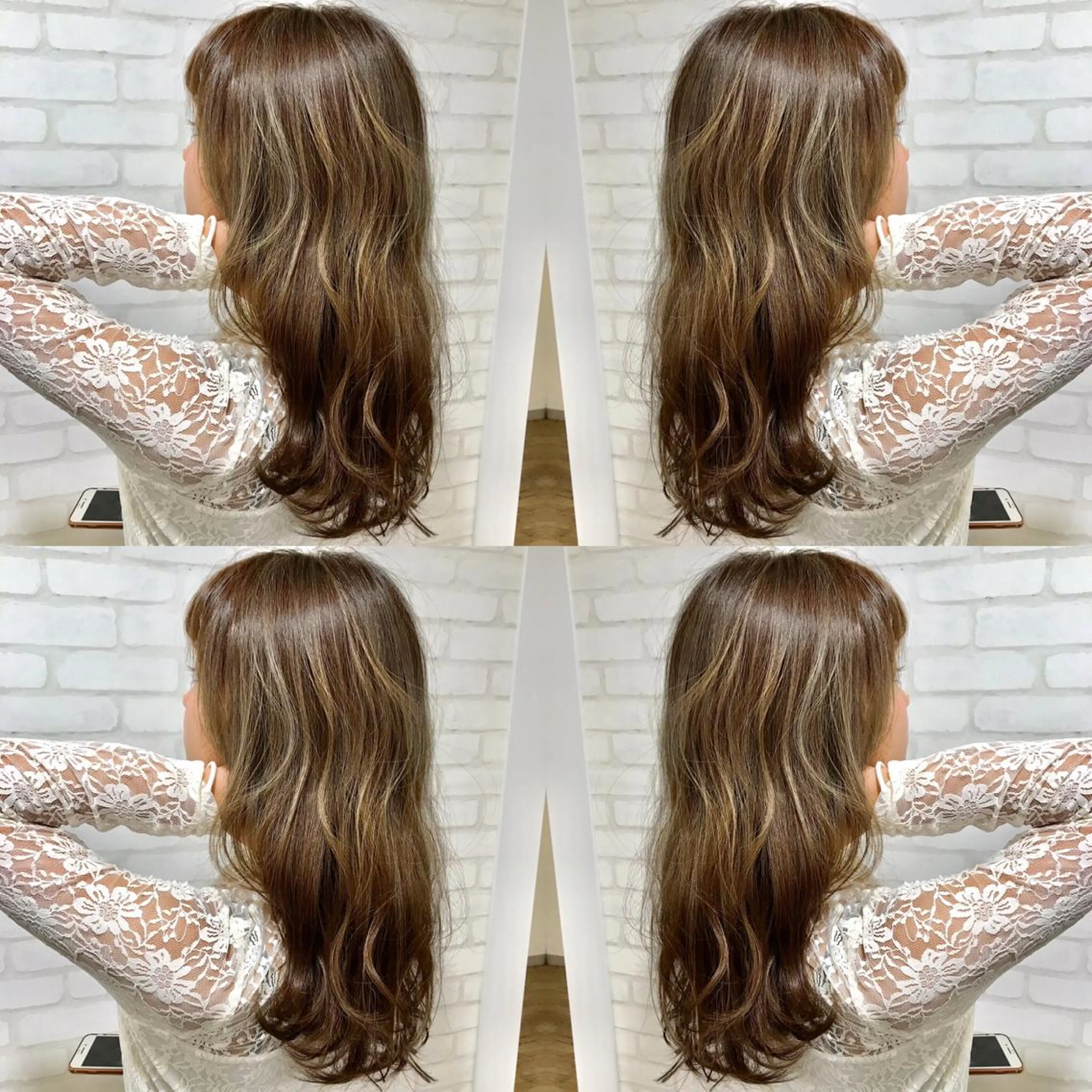 ロング ハイライト Selene hair OSAKAのヘアスタイル