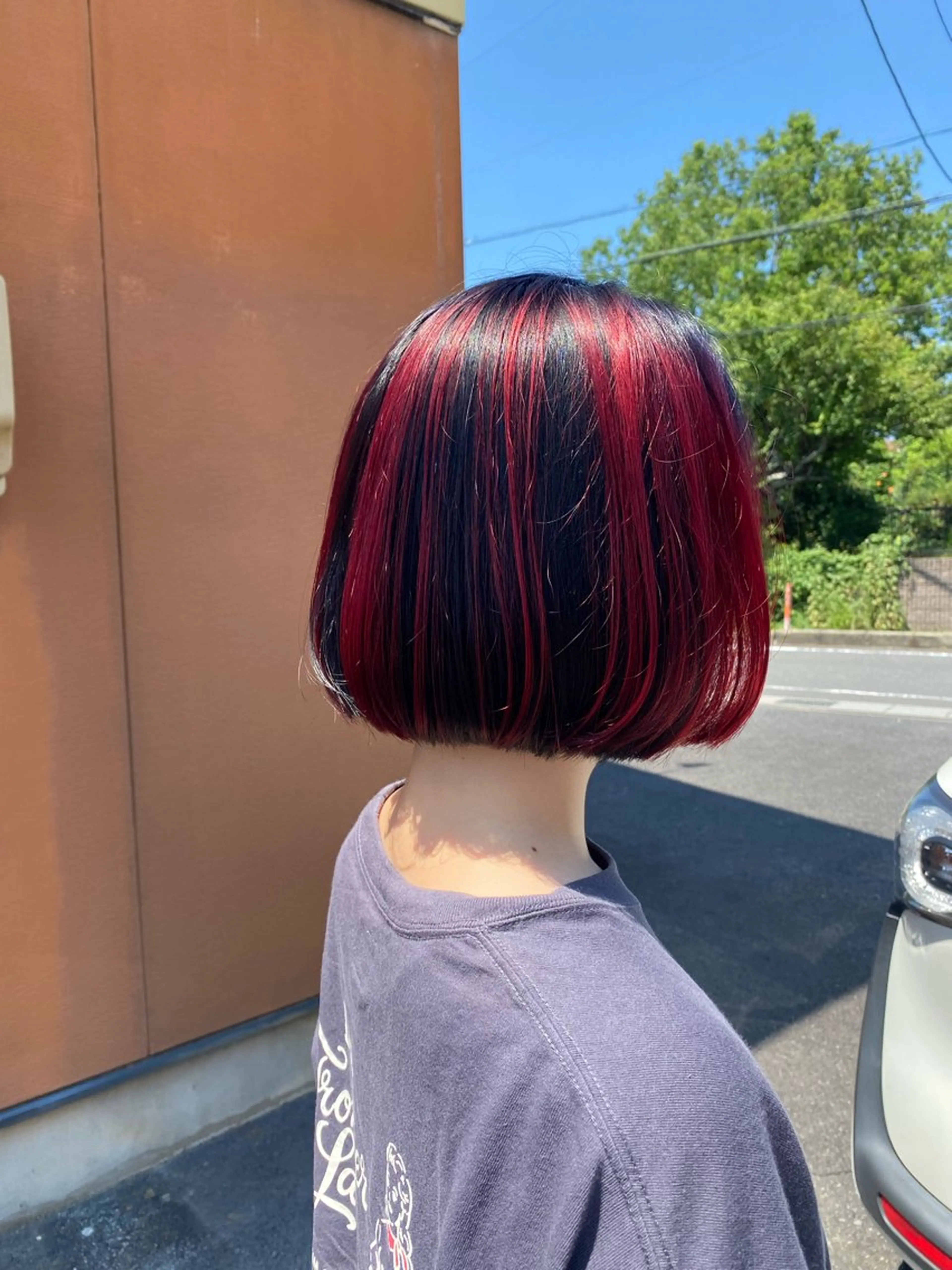 ミディアム ヘアカラー 肥田 夕蘭のヘアスタイル