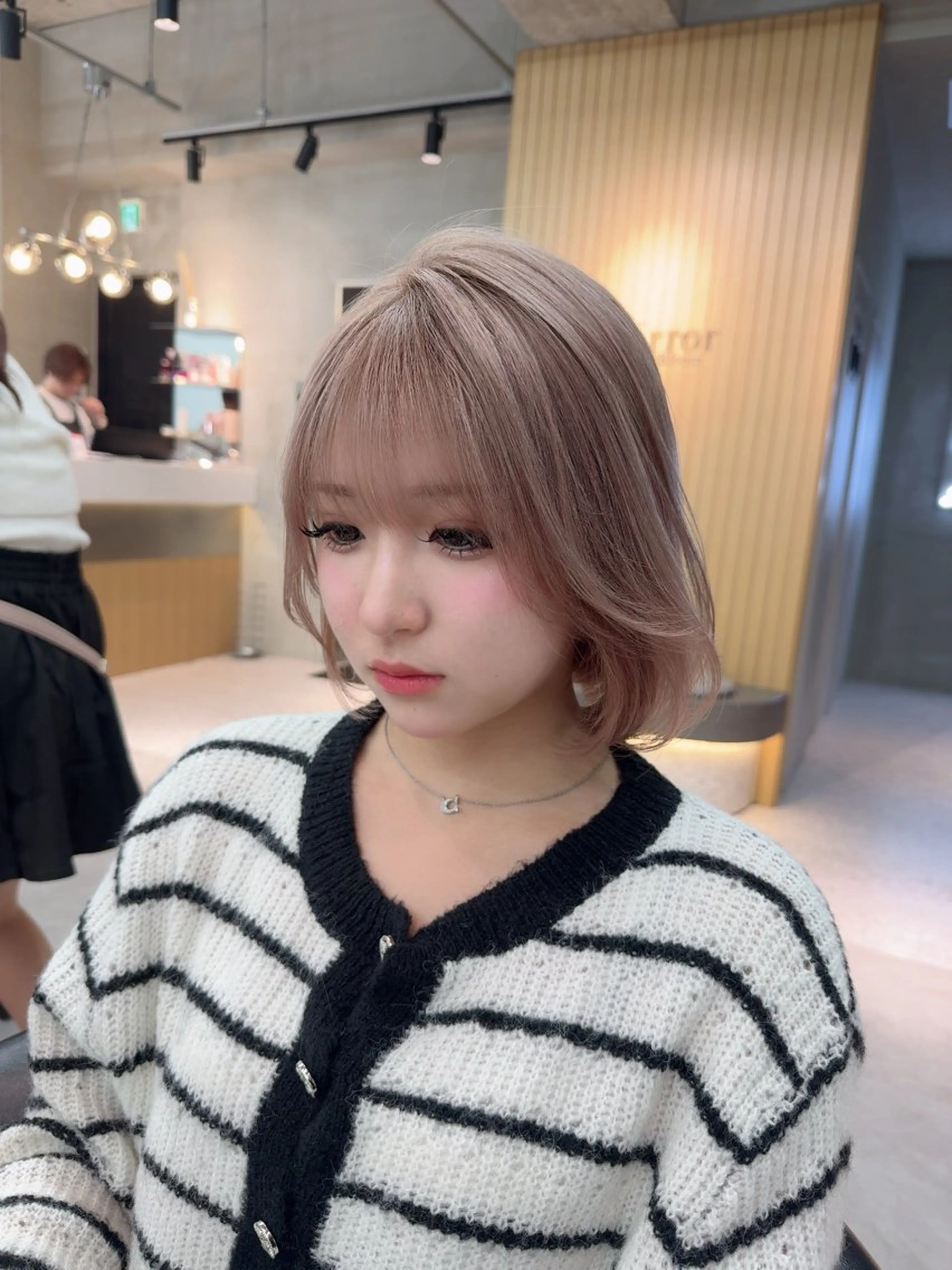 ミディアム カラー ヘアカラー トリートメント ARIA💎縮毛矯正 ブリーチ💎複雑履歴のヘアスタイル