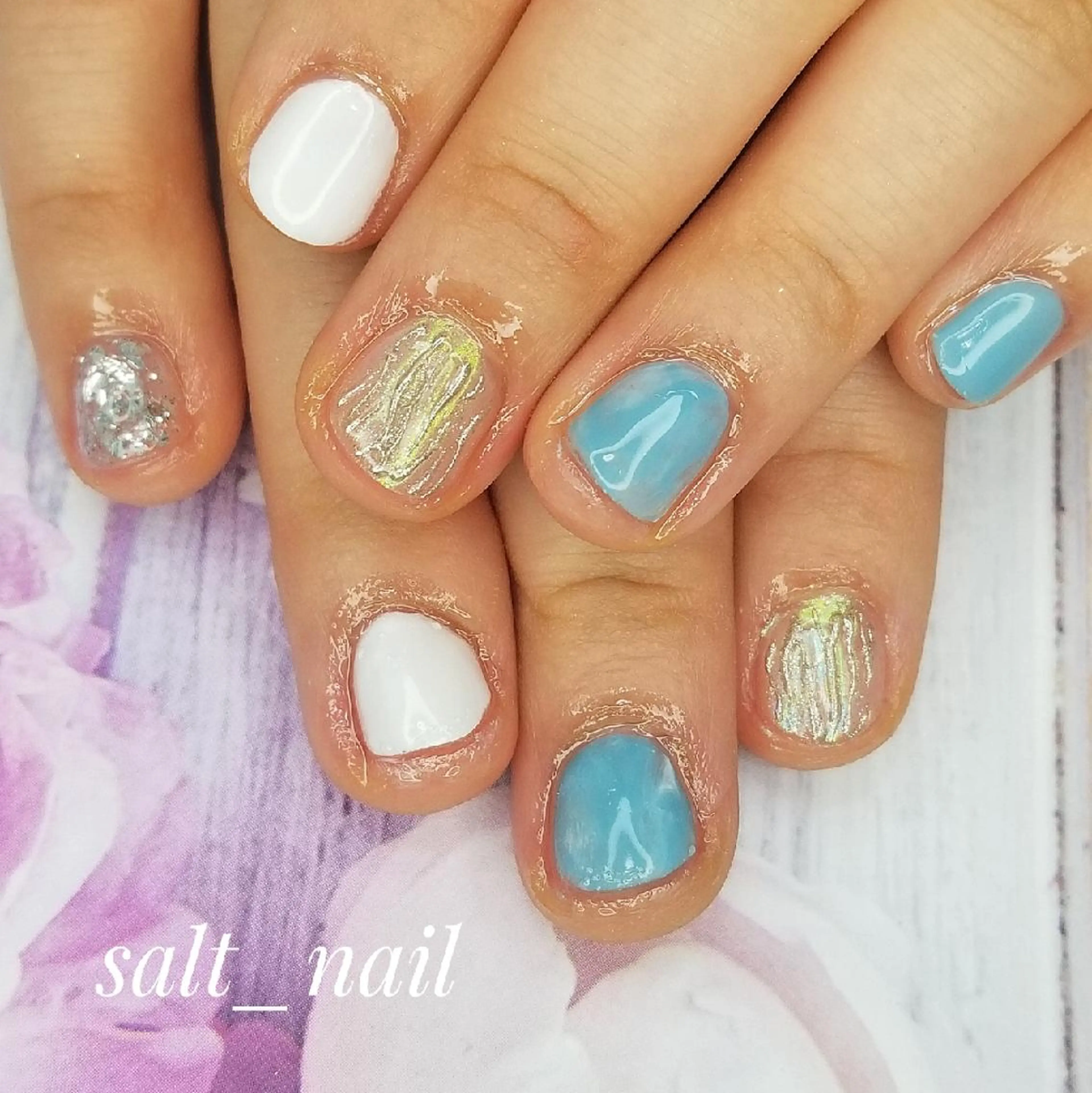 ネイル アートネイル ニュアンスネイル 個人サロン saltnailのネイルデザイン