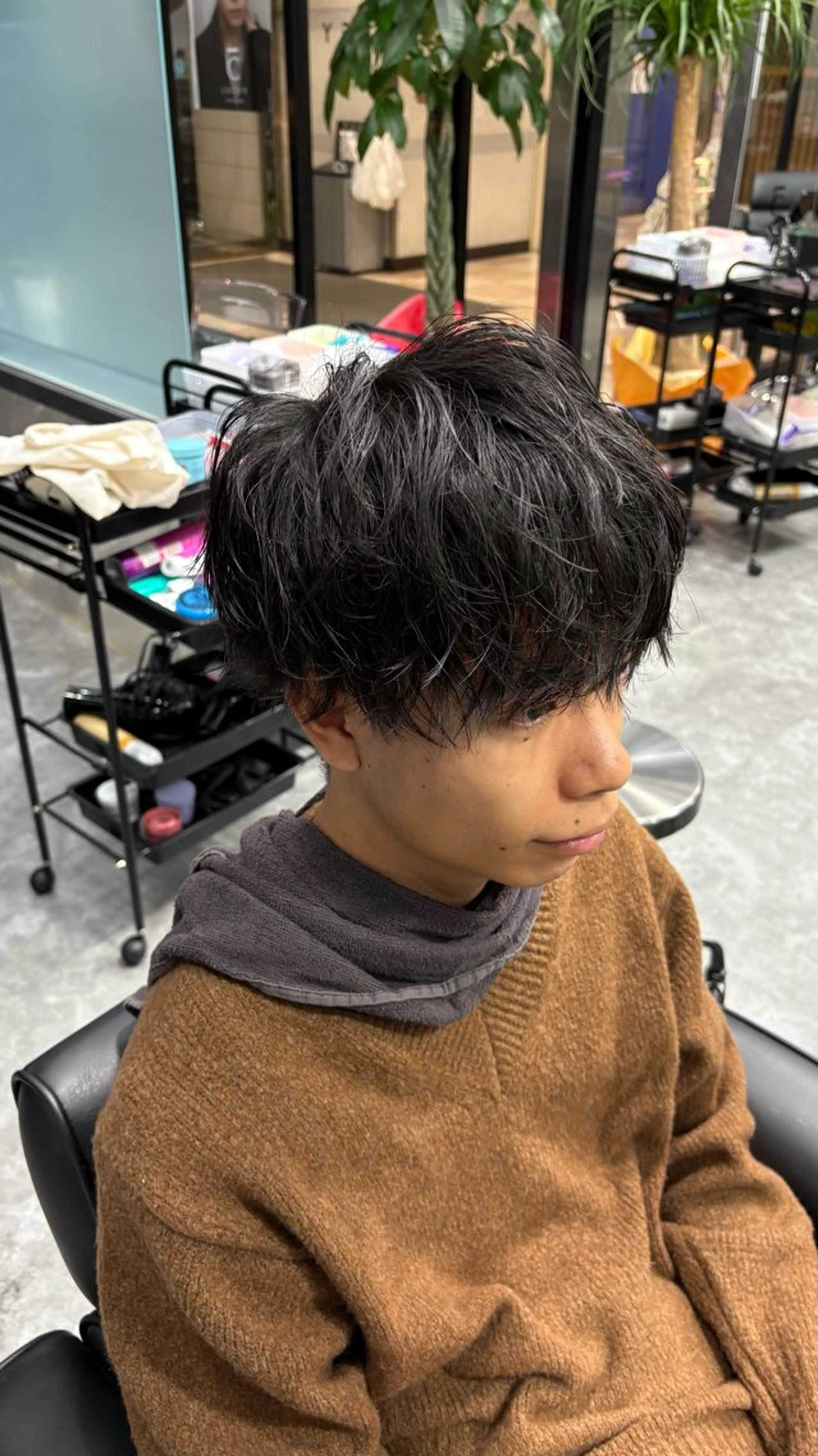 メンズ センターパート フェザーパーマ メンズパーマ カット パーマ メンズカット/パー マ/川越/成田最のヘアスタイル