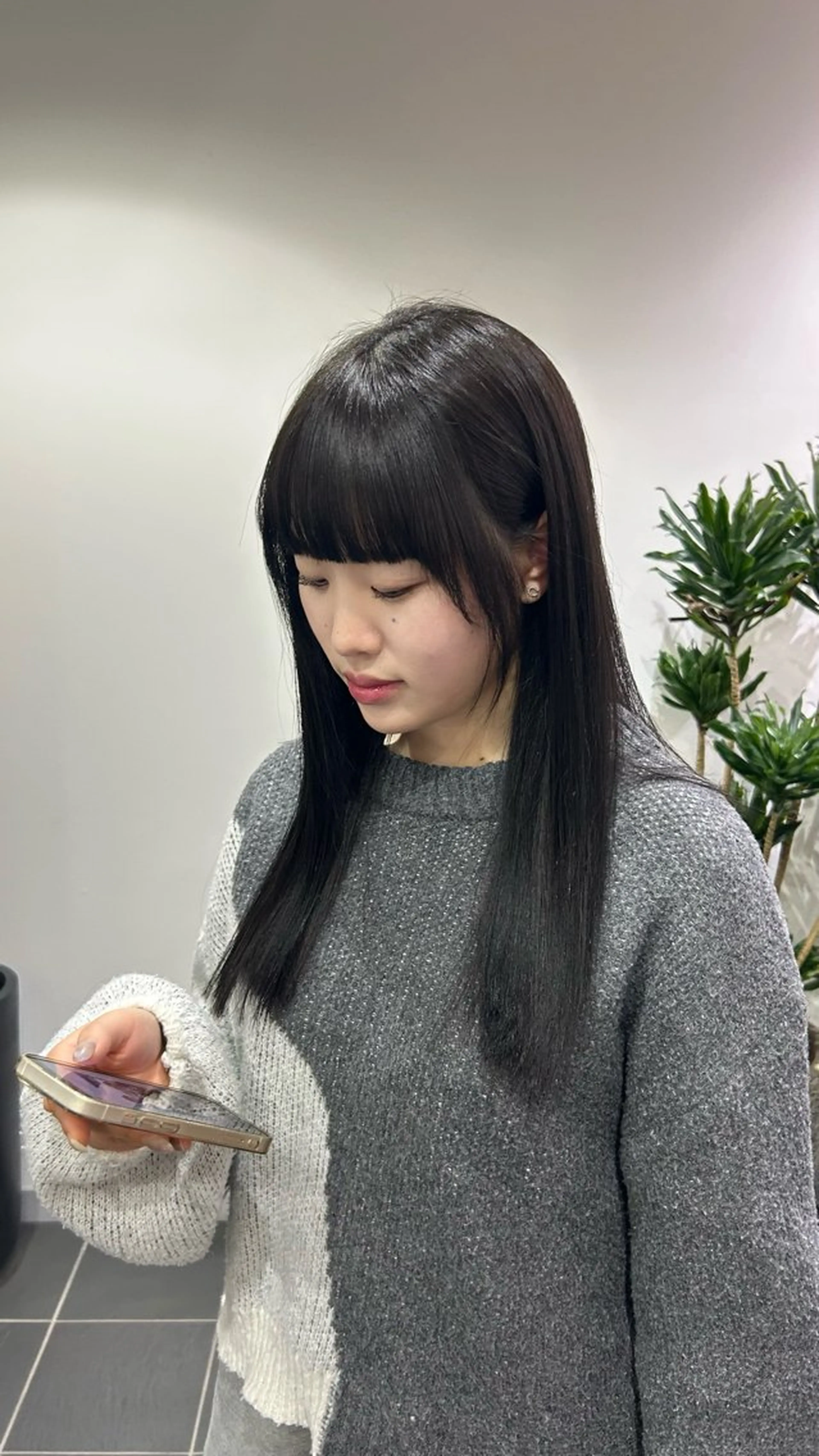 セミロング カラー LA PENSEE BRUN/ゆりかのヘアスタイル