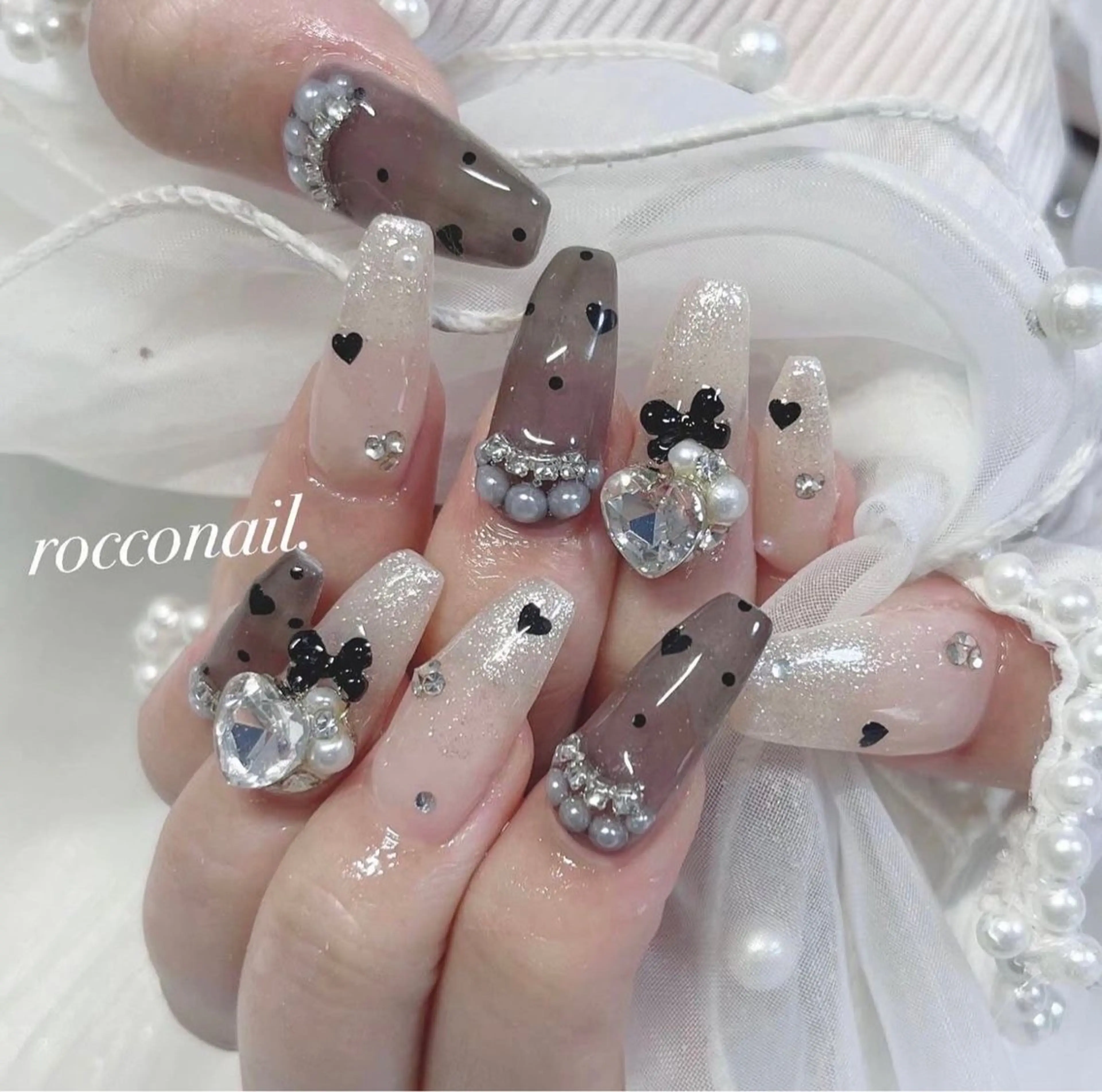 ネイル グラデーション ラメ(グリッター) マグネットネイル ミラーネイル ニュアンスネイル ハンドネイル Lumi de nailsのネイルデザイン