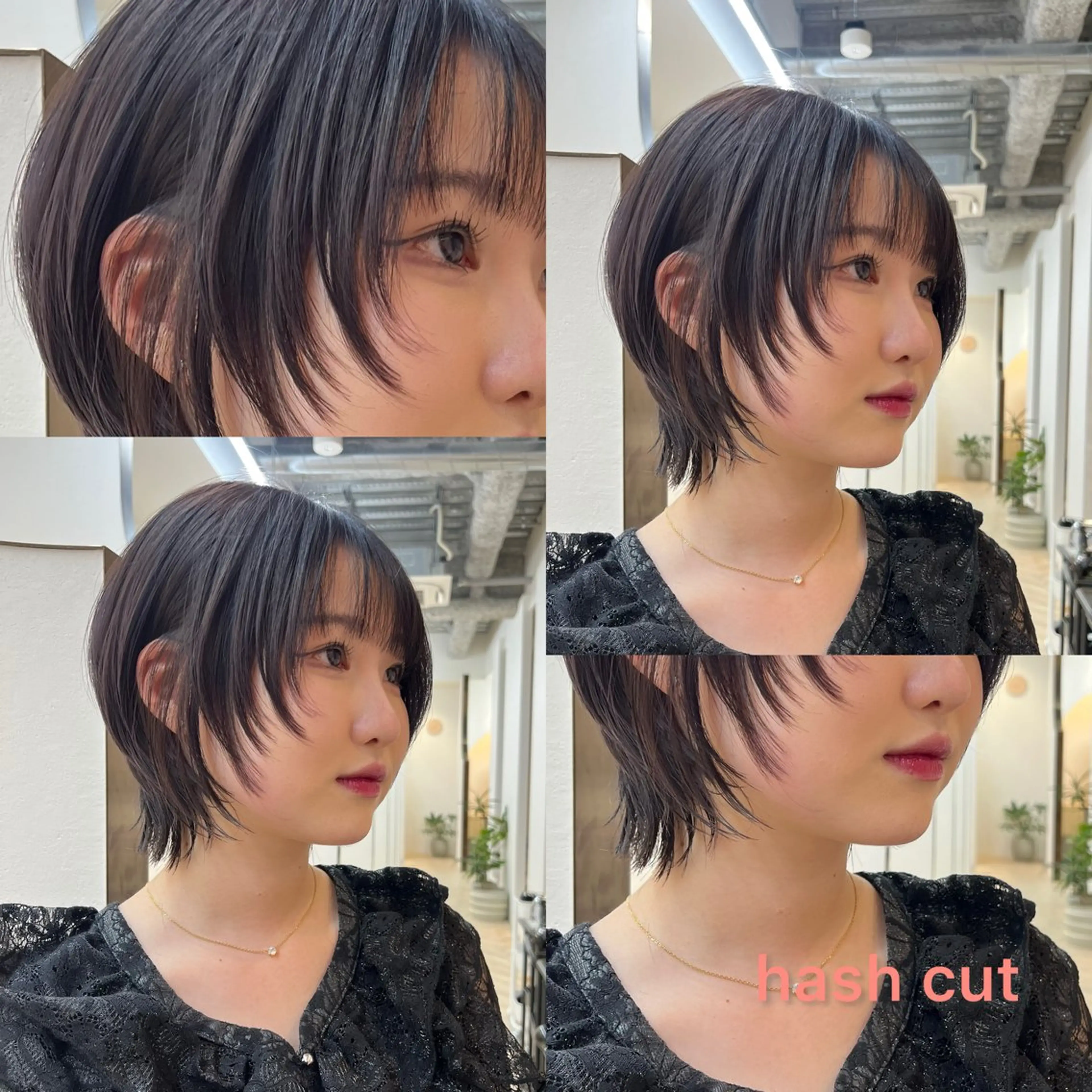 ショート カラー パープルカラー ハッシュカット 柔らかい艶暖色 レイヤー🫧姫汝のヘアスタイル