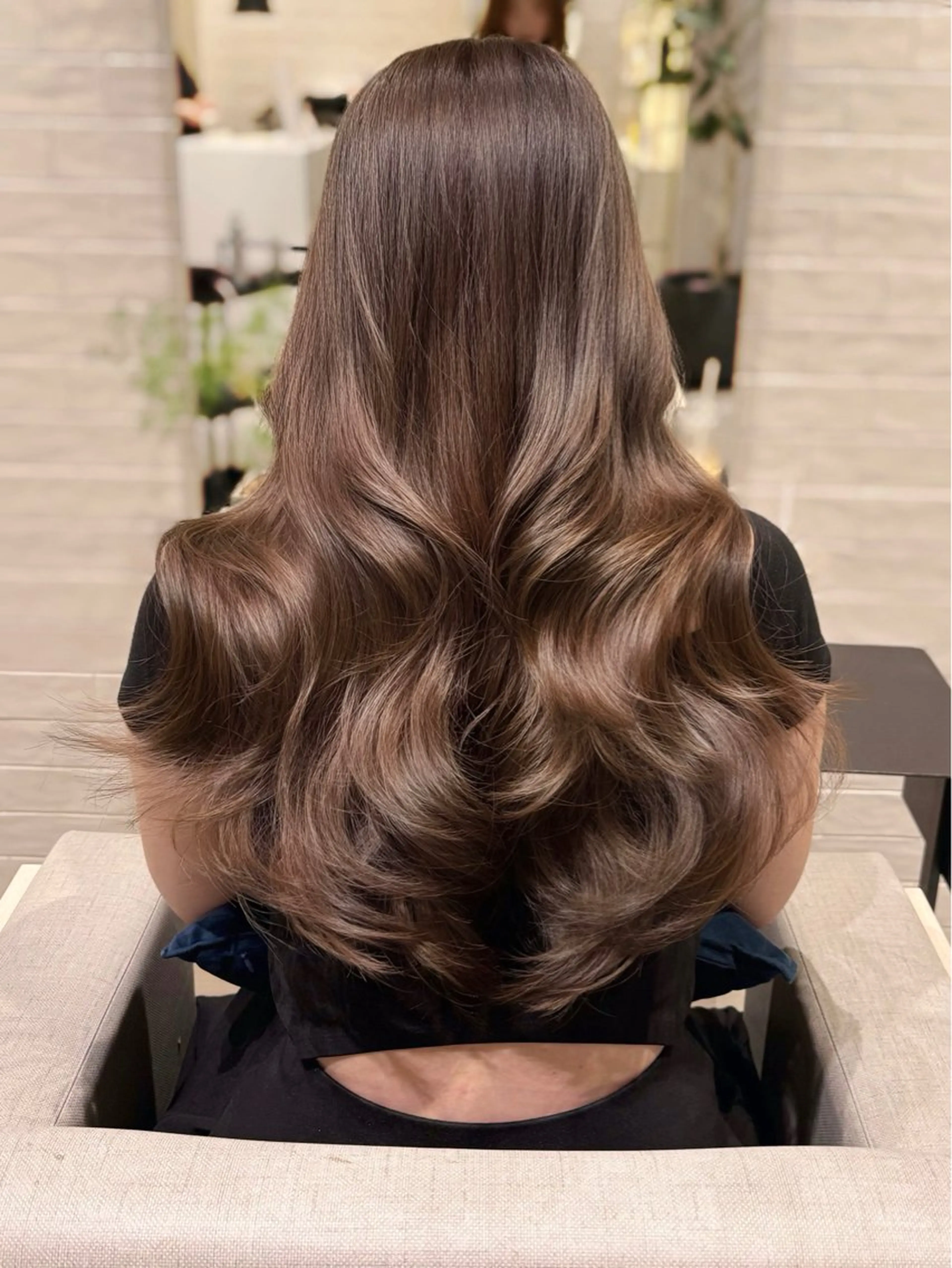 ロング カラー ブリーチ ブラウンカラー ブリーチなしカラー 韓国風ヘア レイヤーカット カット ヘアカラー トリートメント 銀座/韓国レイヤー/ 艶カラー🍓原田侑依のヘアスタイル