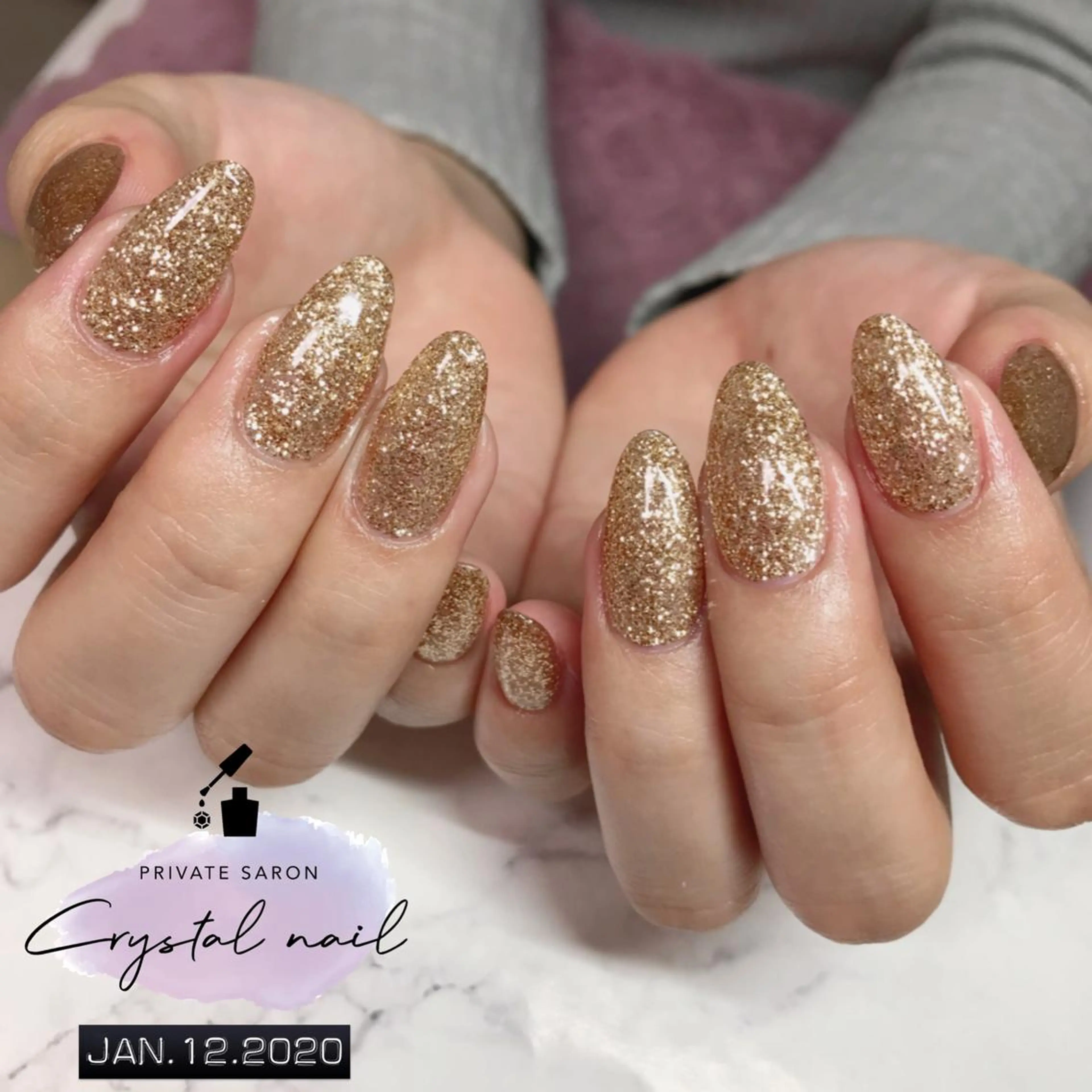 ネイル ラメ(グリッター) ハンドネイル SCENERY NAILのネイルデザイン