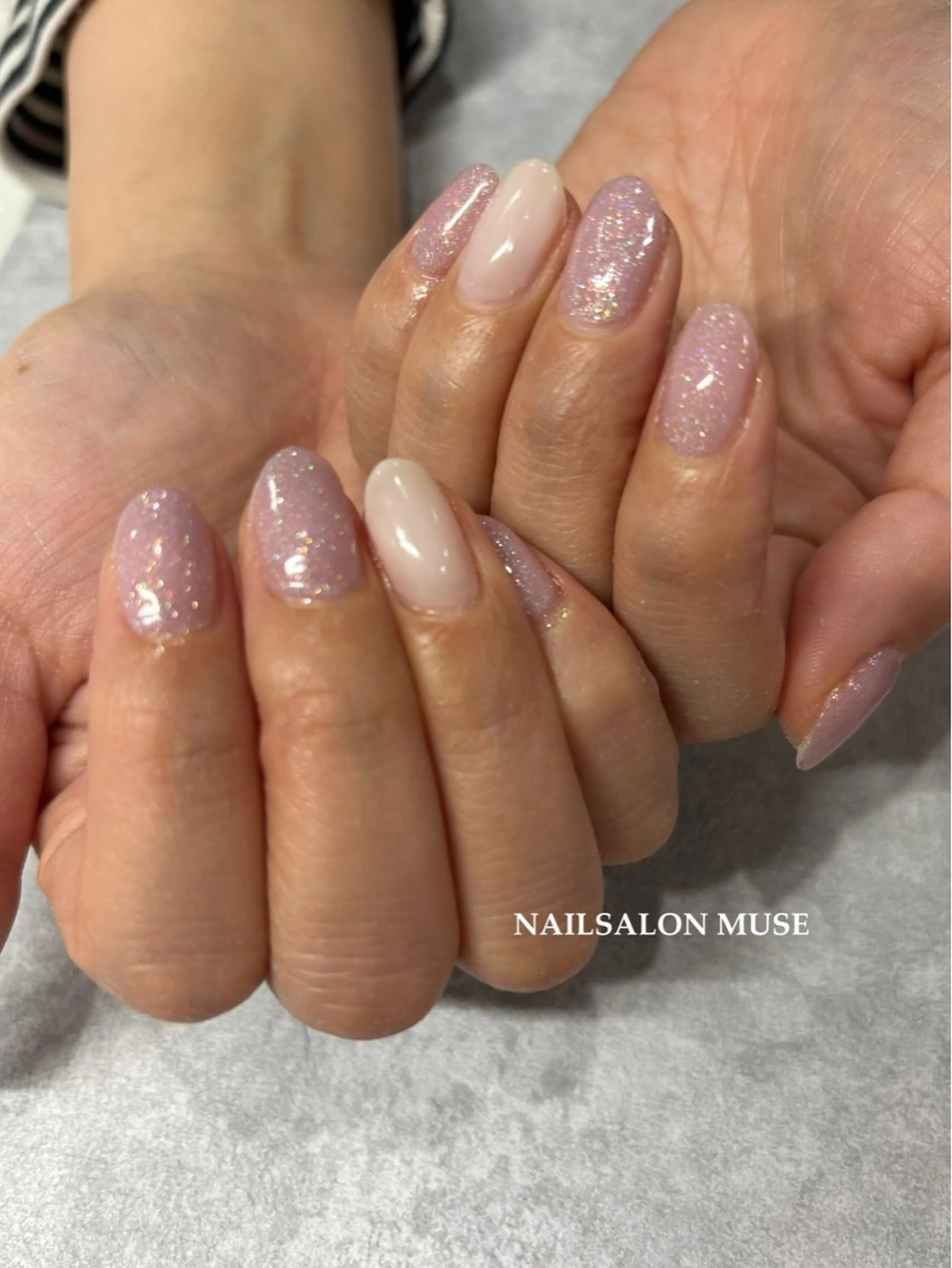 ネイル ジェルネイル キラキラネイル ラメ(グリッター) マグネットネイル ミラーネイル ハンドネイル Nail Salon MUSE    Aiのネイルデザイン