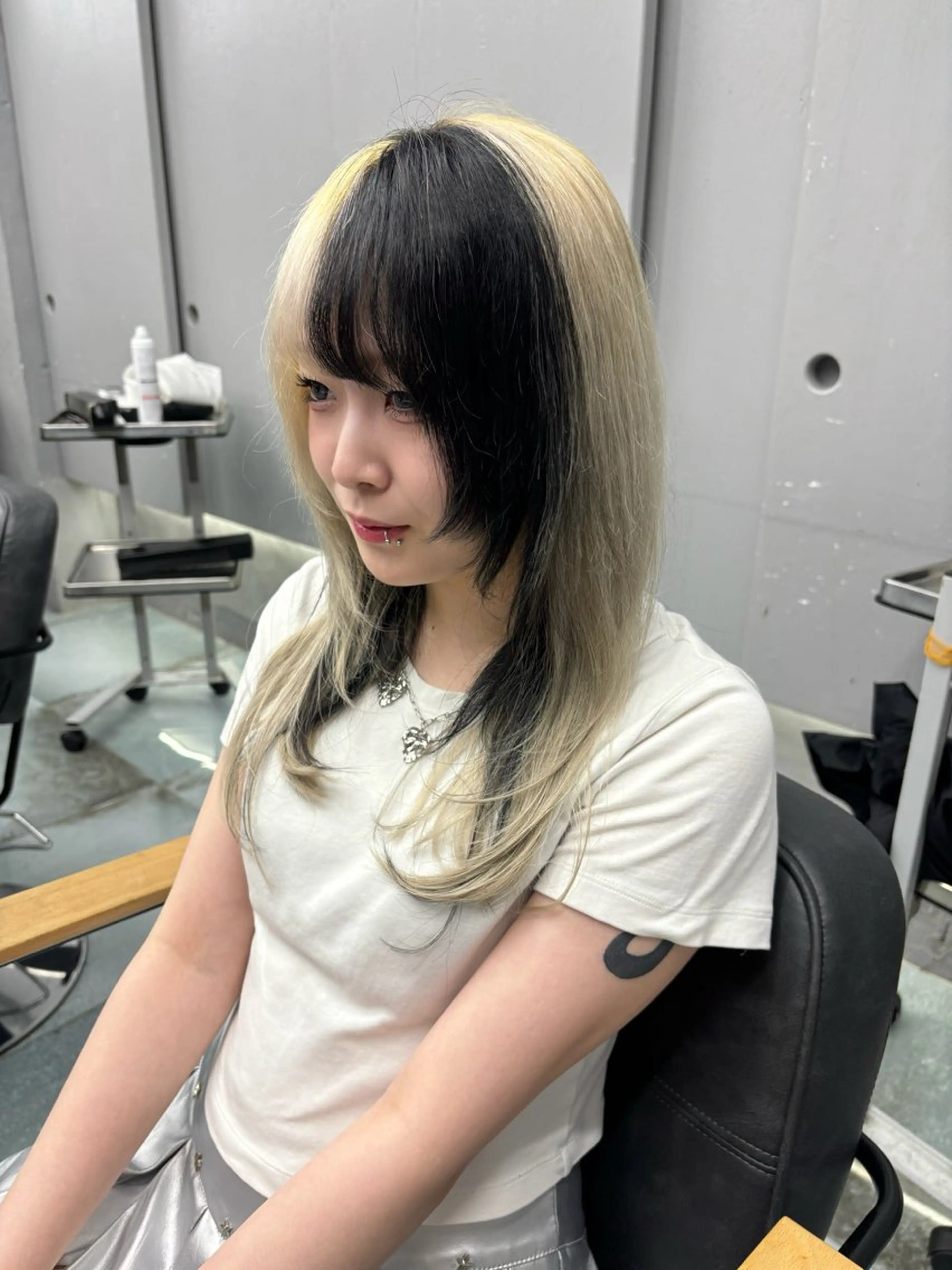 カラー デザインカラー メンズパーマ/韓国 ヘア/Mino🤍のヘアスタイル