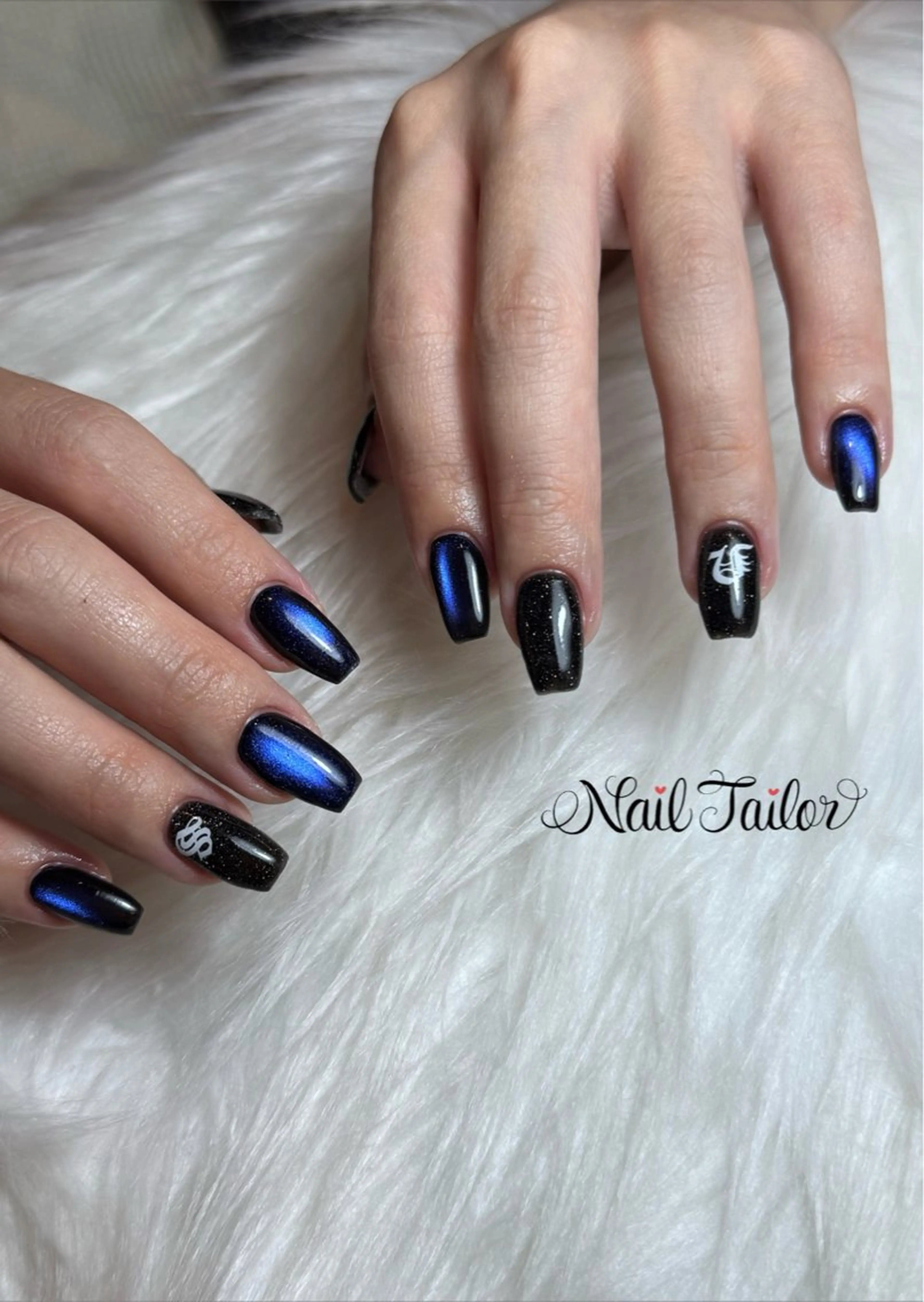 ネイル ラメ(グリッター) マグネットネイル ハンドネイル NailTailor ネイルテイラーのネイルデザイン