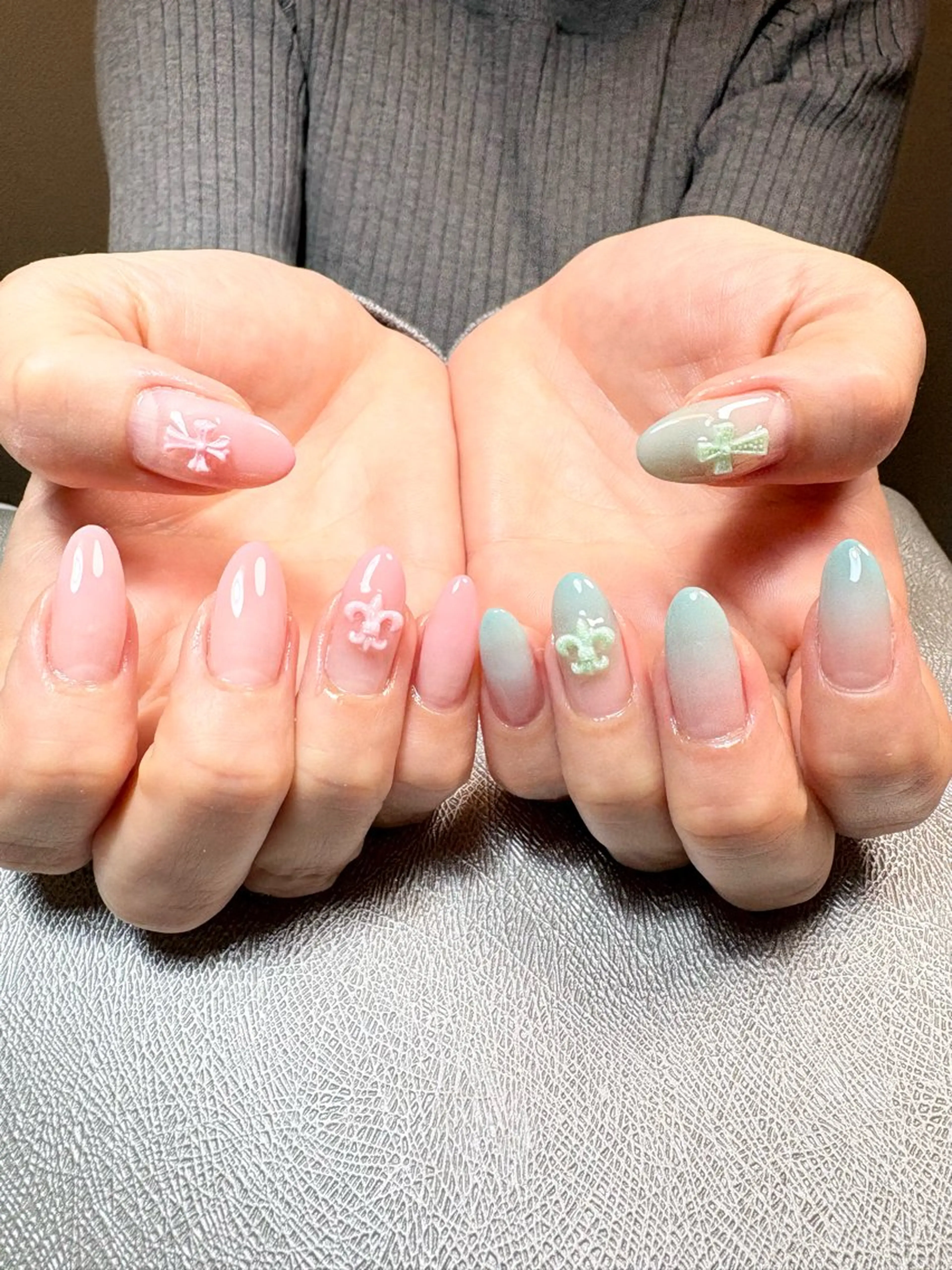 ネイル グラデーション 春ネイル ハンドネイル ✨韓国✨nail salonLumieのネイルデザイン