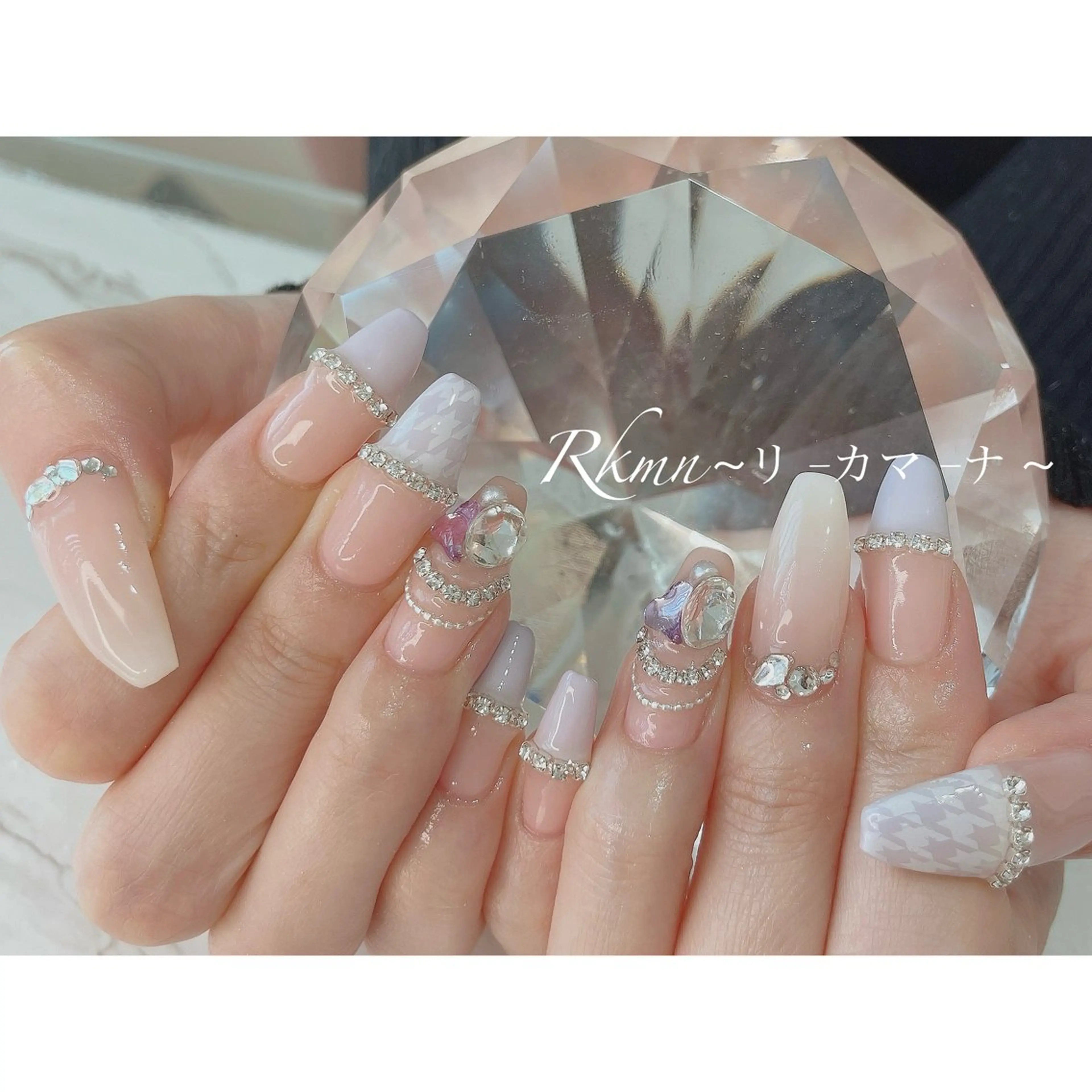 ネイル アートネイル フレンチネイル 春ネイル ワンホンネイル ハンドネイル フットネイル ハンドケア Rkmn ~リ-カマ-ナ~のネイルデザイン