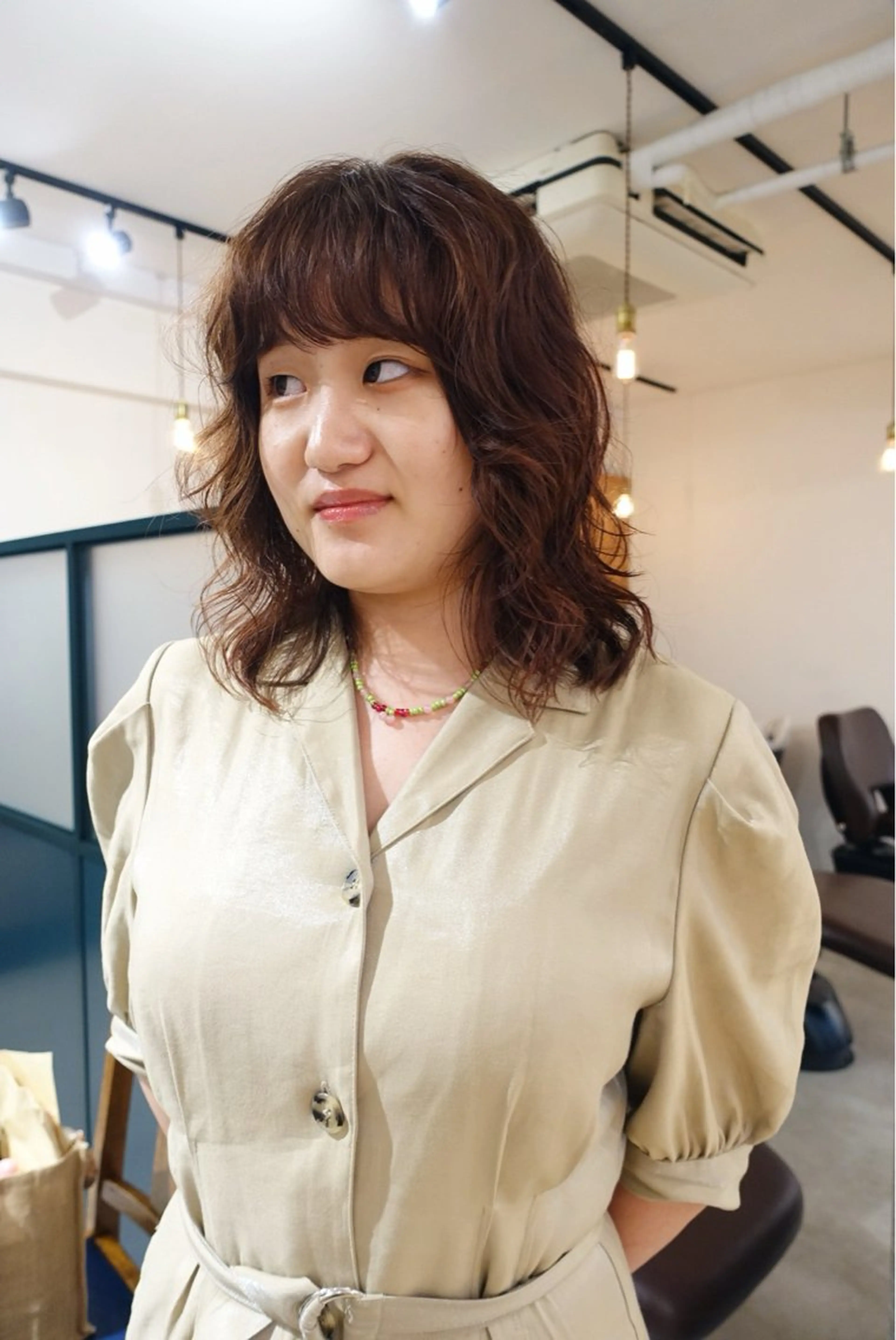 ミディアム パーマ 暖色/パーマ 🌼クニトウメイのヘアスタイル