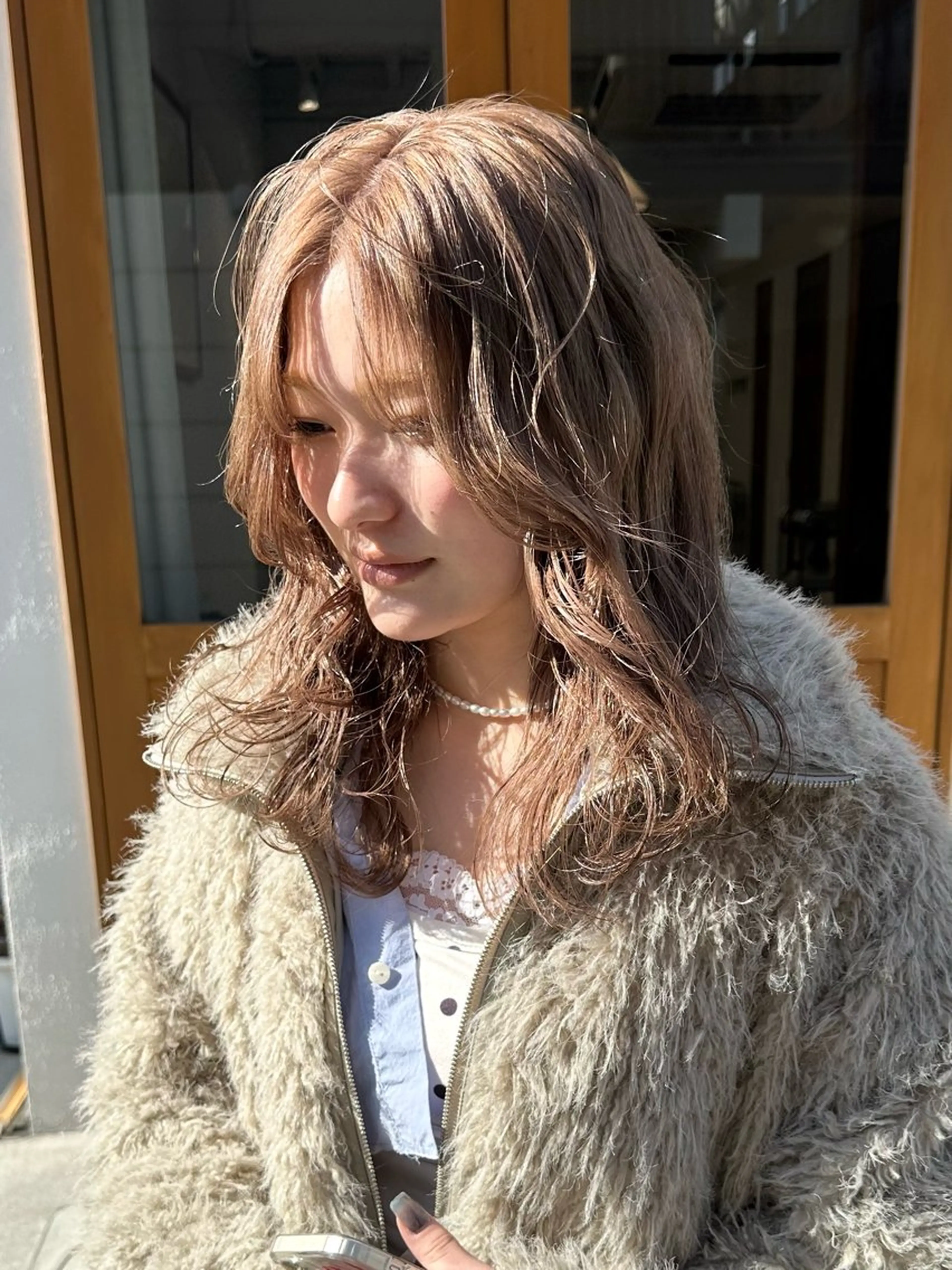 セミロング カット ヘアカラー トリートメント ササキカズマ〻透明感 〻色落ち〻赤み消しのヘアスタイル